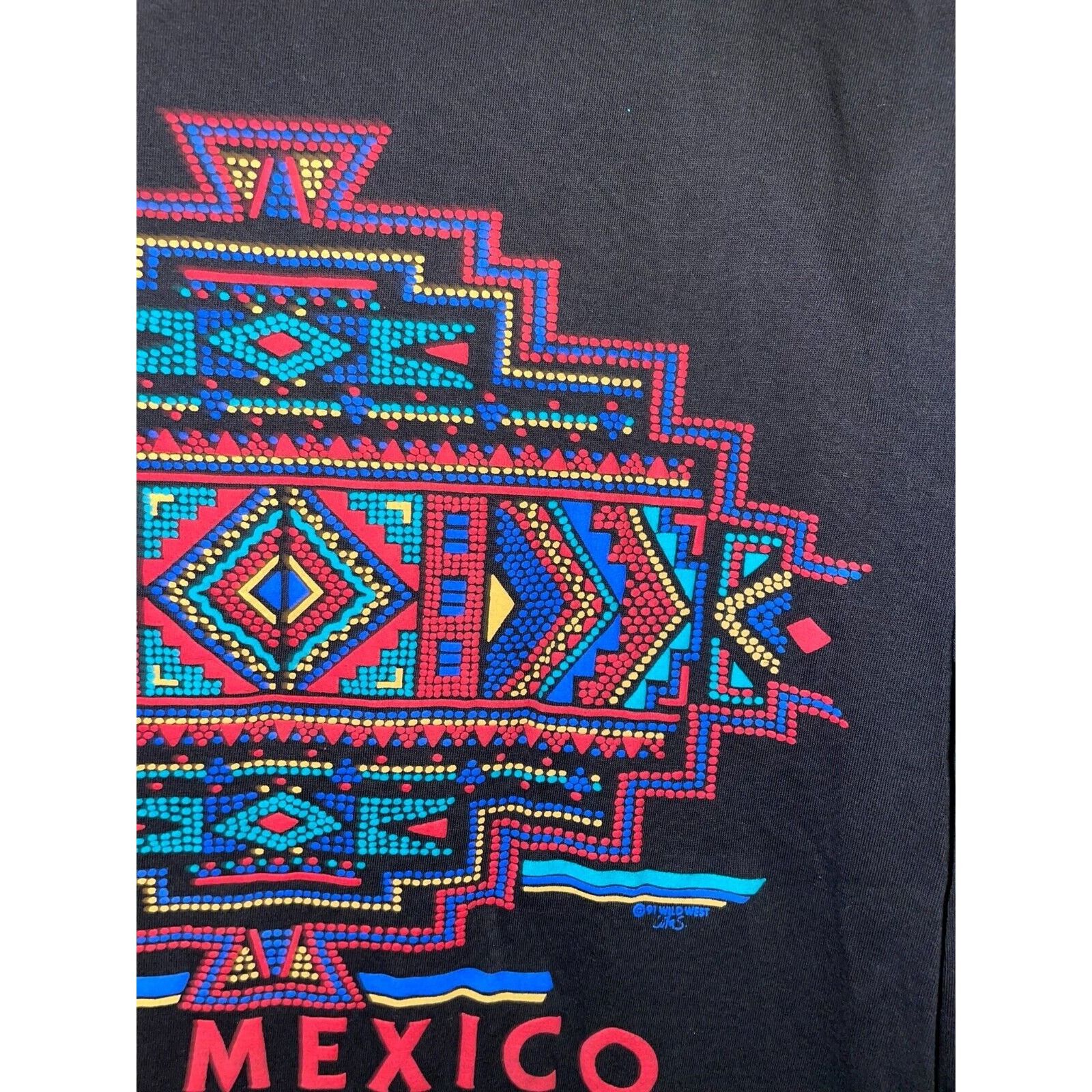 Jerzees Vintage New Mexico Shirt Western Tribal Graphic Black L Tee Size US L / EU 52-54 / 3 - 3 Thumbnail