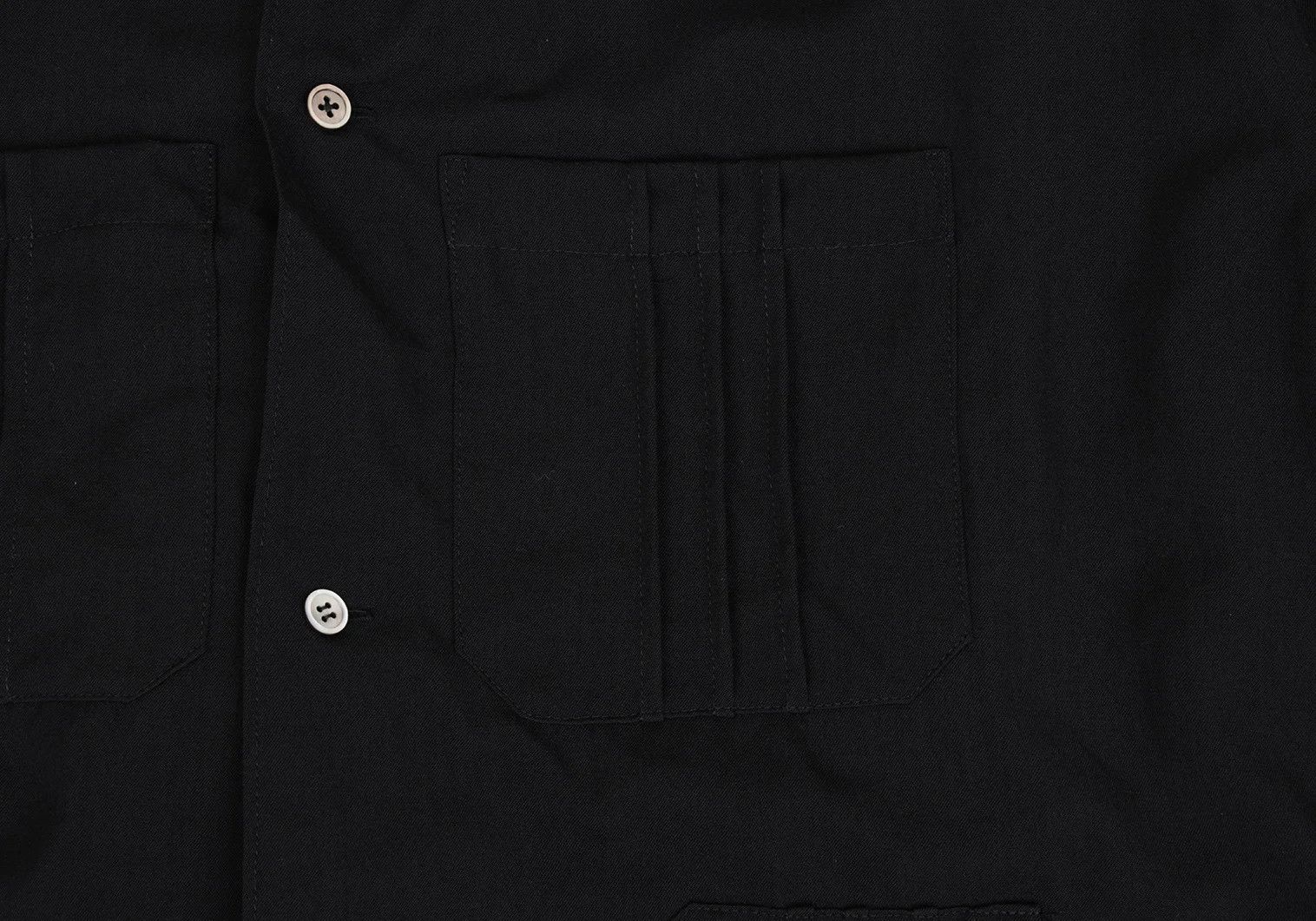 Yohji Yamamoto Yohji Yamamoto Wool Pintuck Pocket Shirt Jacket Size US M / EU 48-50 / 2 - 5 Thumbnail