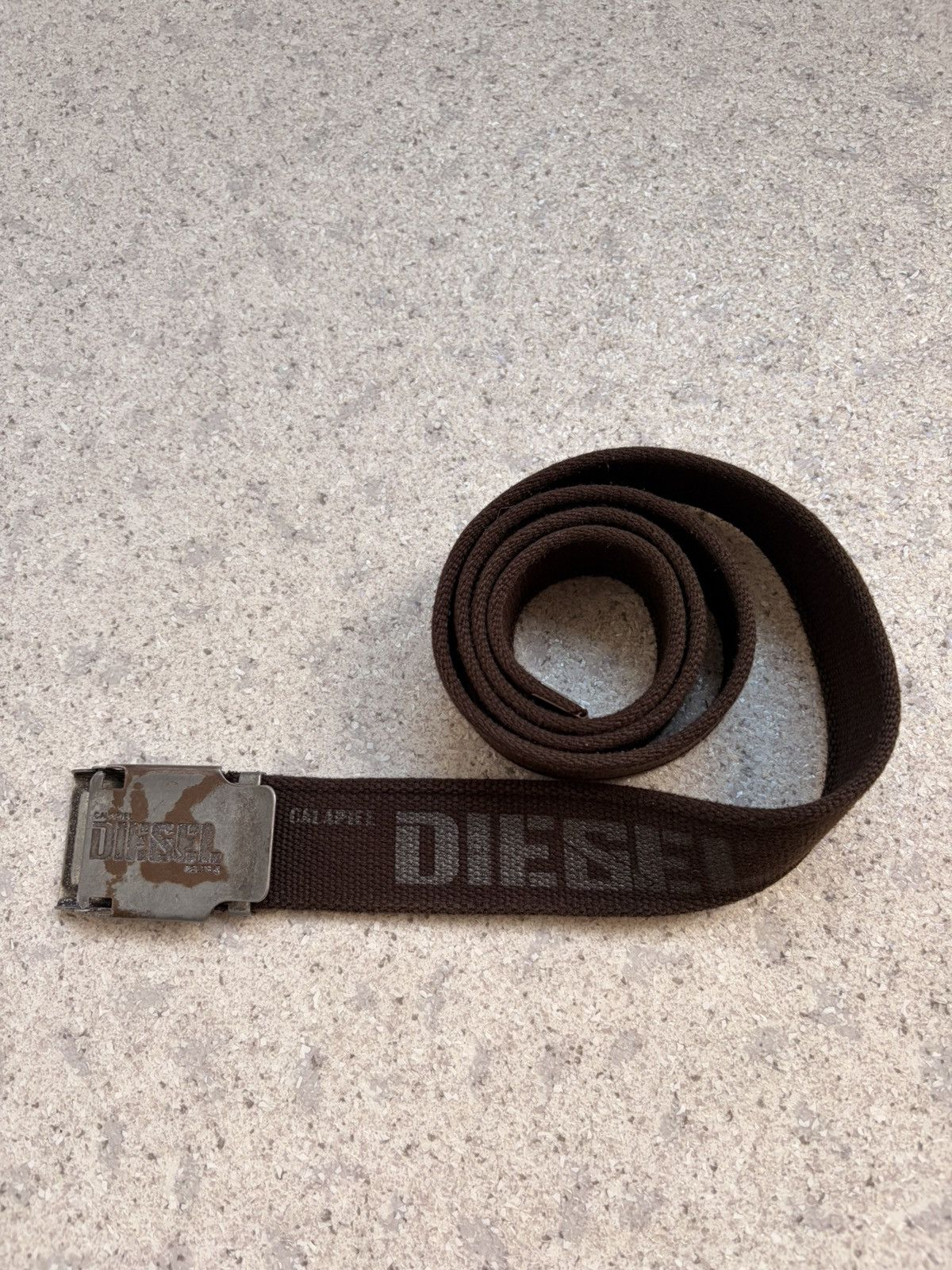 Diesel Vintage Diesel Calapiel Y2K Distressed Metal Buckle Belt Size ONE SIZE - 2 Thumbnail