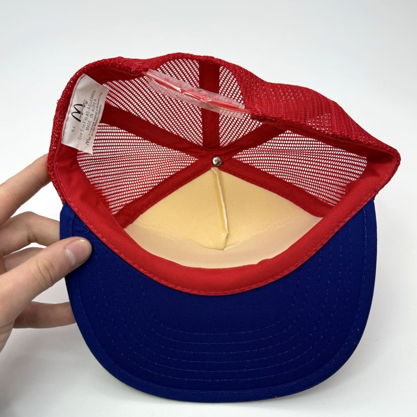 Vintage VINTAGE McDONALDS OLYMPICS RINGS EMBROIDERED RED WHITE BLUE TRUCKER HAT CAP NOS 1984 Mens Size ONE SIZE - 6 Thumbnail