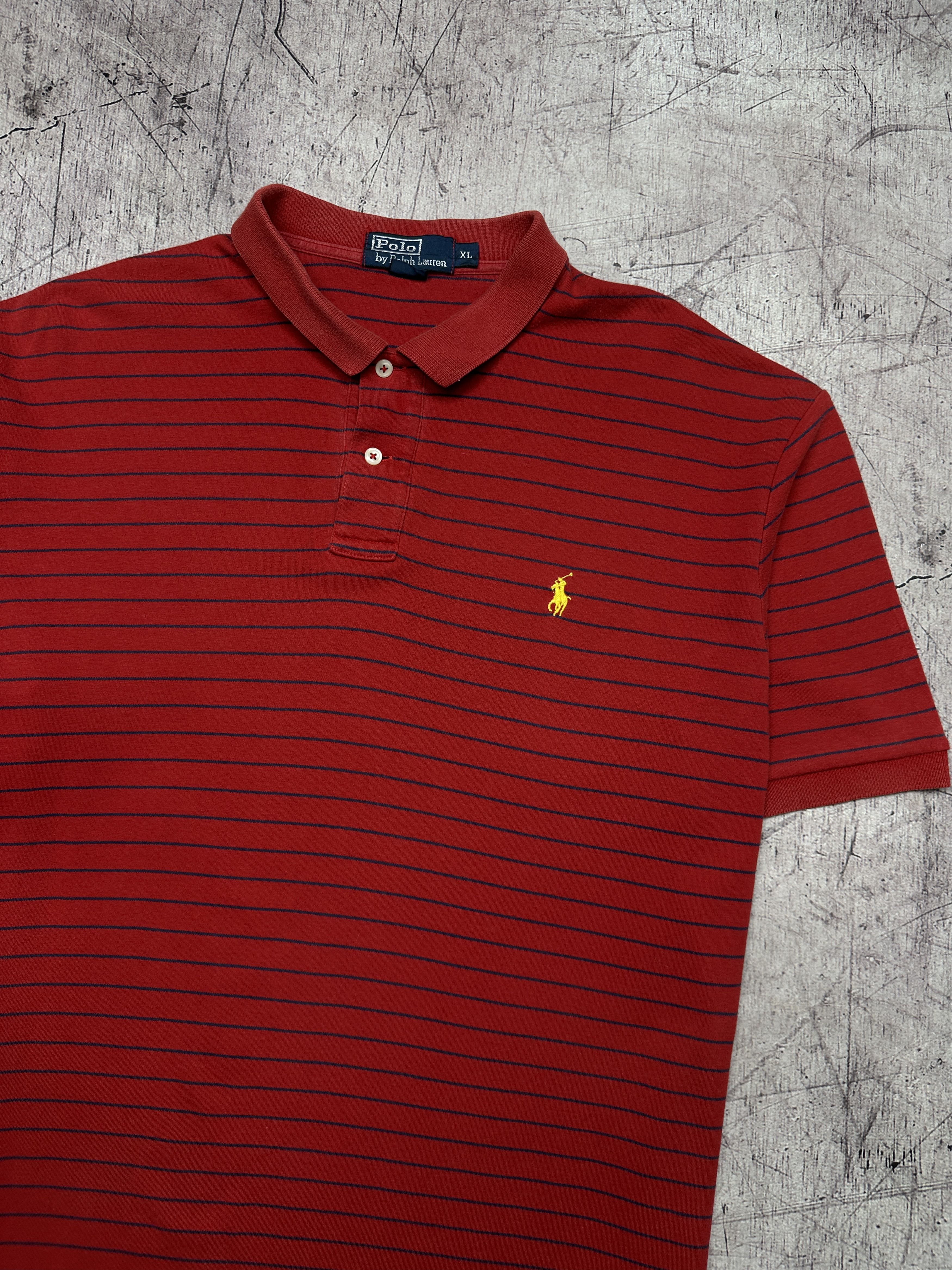 Polo Ralph Lauren Polo Ralph Lauren Vintage Mens Striped Polo Shirt Size US XL / EU 56 / 4 - 2 Thumbnail