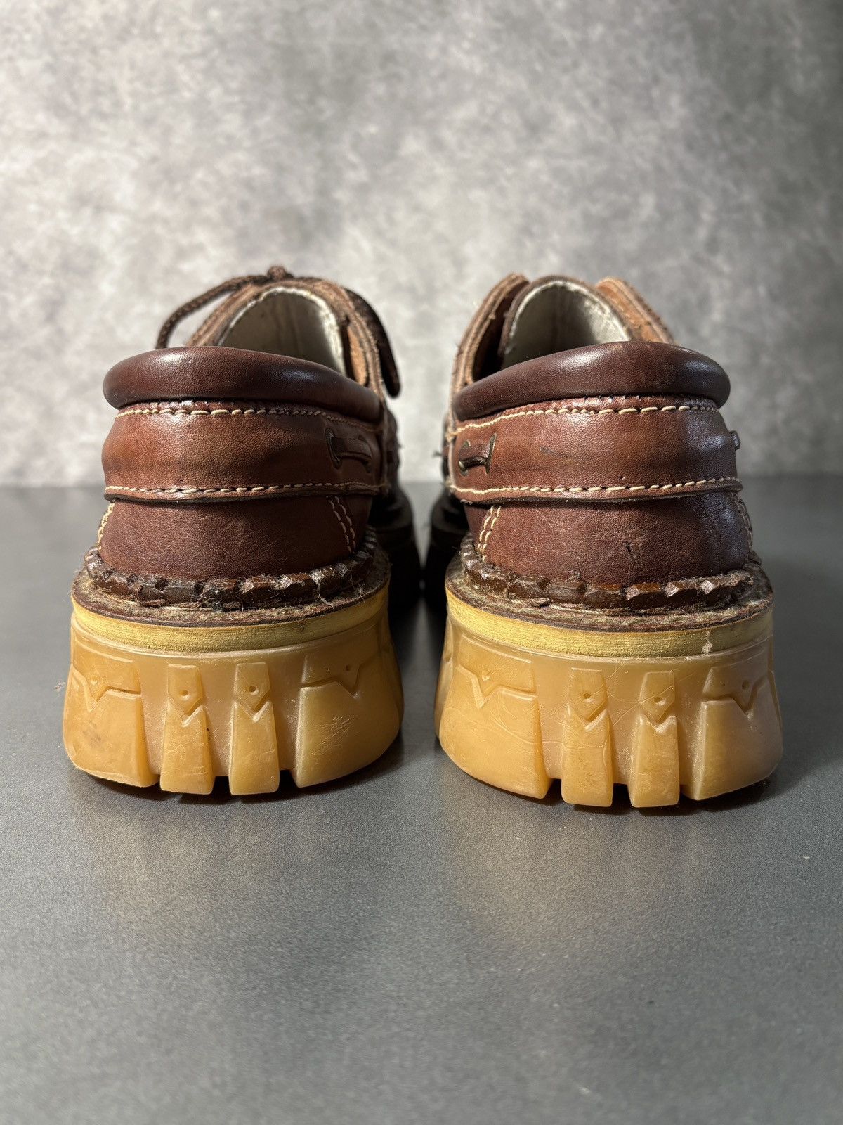 Vintage Y2K Vintage Lug Sole Moc Toe Boat Shoe Chunky Loafer Raver Size US 9.5 / EU 42-43 - 9 Thumbnail