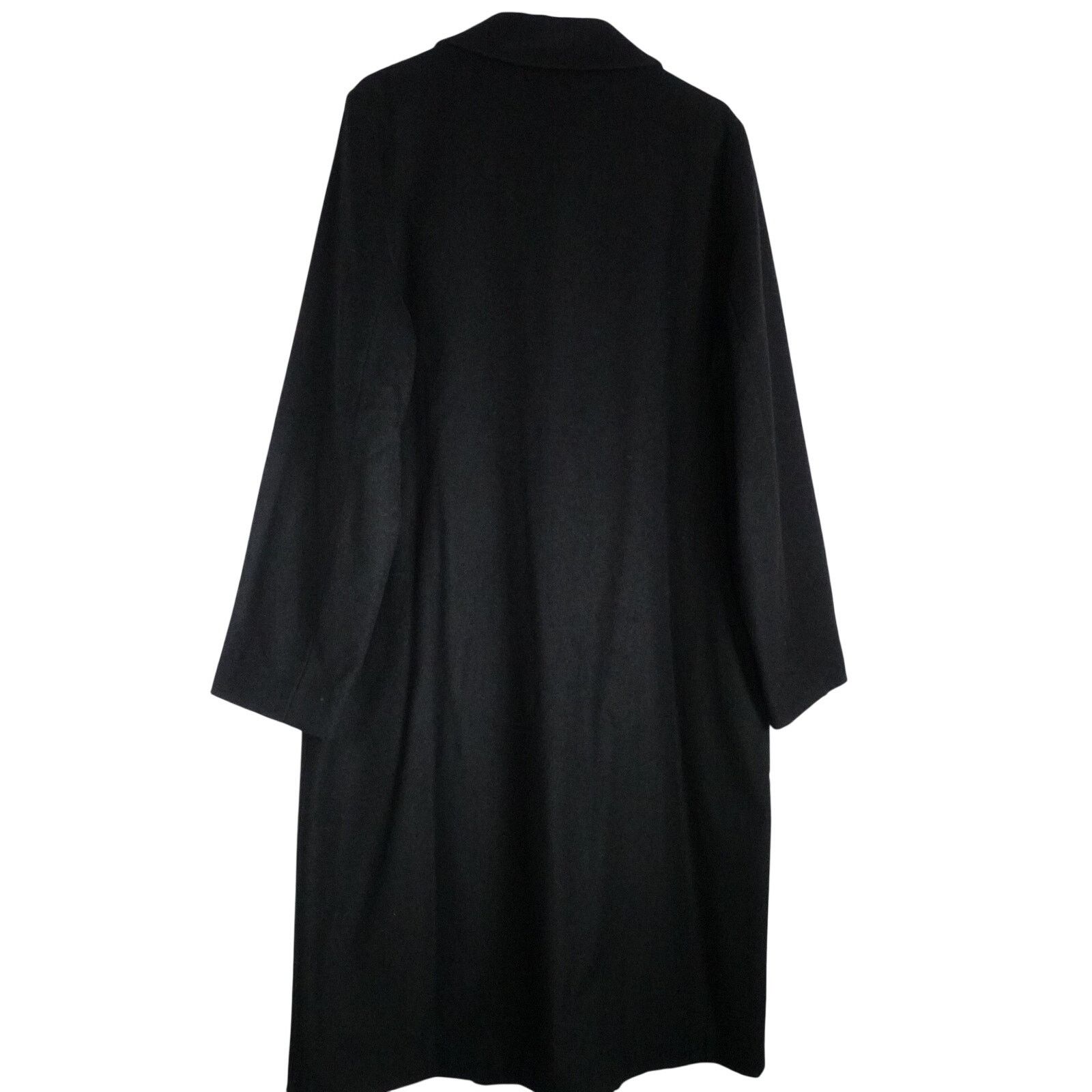 Quince Wuince Black Italian Classic Single Breasted Wool Coat XL Size XL / US 12-14 / IT 48-50 - 11 Thumbnail