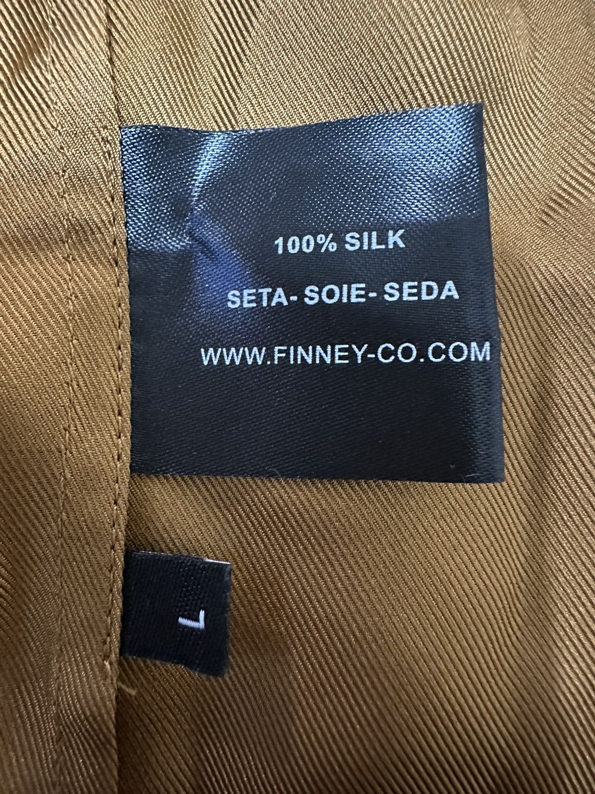 Other FINNEY BOYFRIEND SILK SHIRT CARAMEL Size US L / EU 52-54 / 3 - 8 Thumbnail