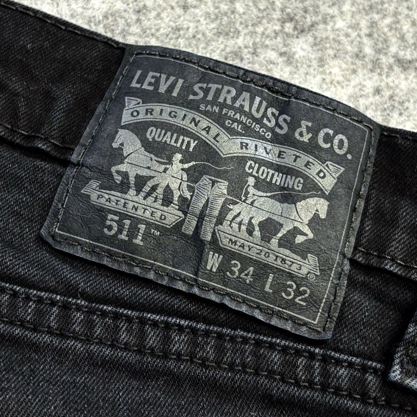 Levi's Levi's 511 Jeans W34" L31" Men Slim Zip Fly Black Used Denim 5-Pocket 34x31 Vintage N/A Size US 34 / EU 50 - 6 Thumbnail