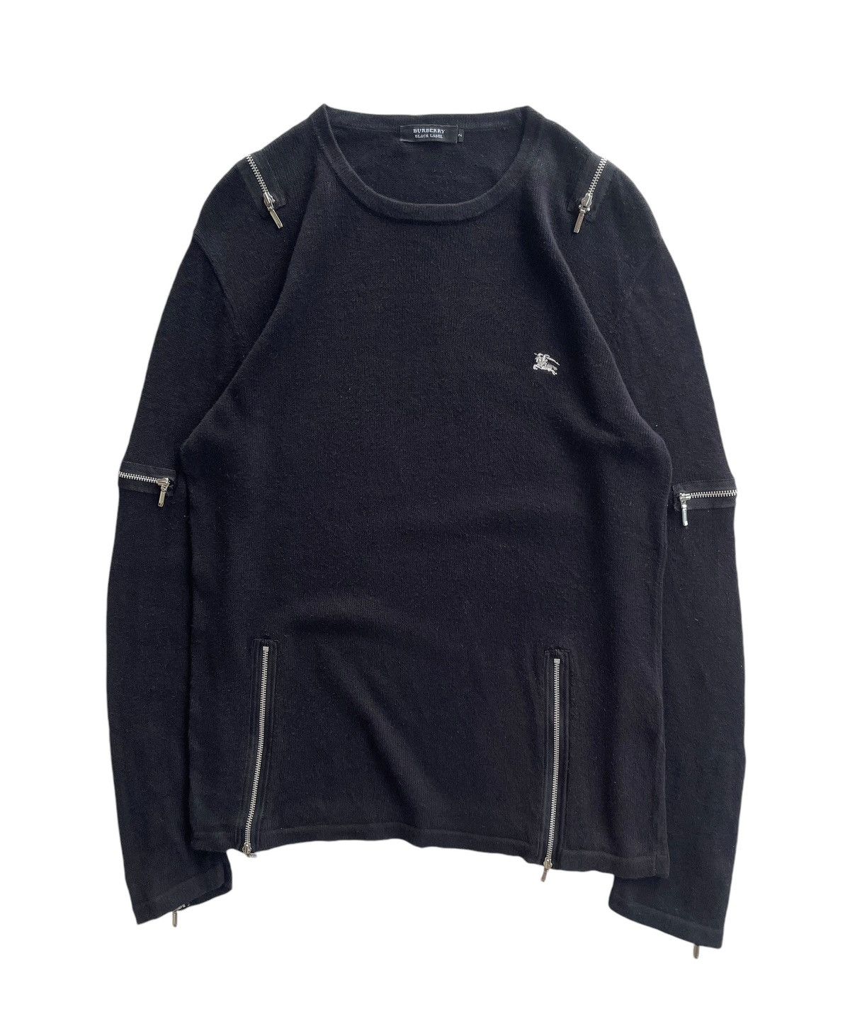 Burberry Black Label Multi-Zip Bondage Cotton Knit Shirt Size US S / EU 44-46 / 1 - 3 Thumbnail