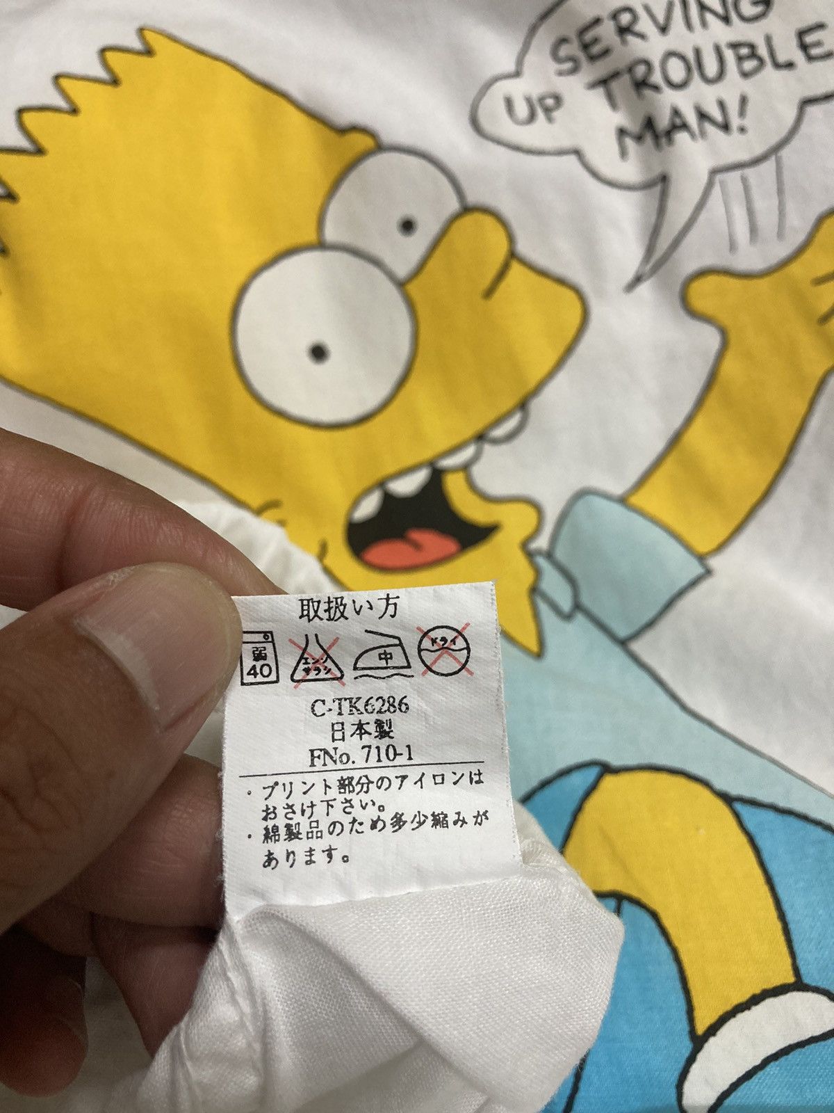The Simpsons × Vintage Vintage 90’s The Simpsons Cotton Hoodie Jacket White Size US L / EU 52-54 / 3 - 14 Thumbnail