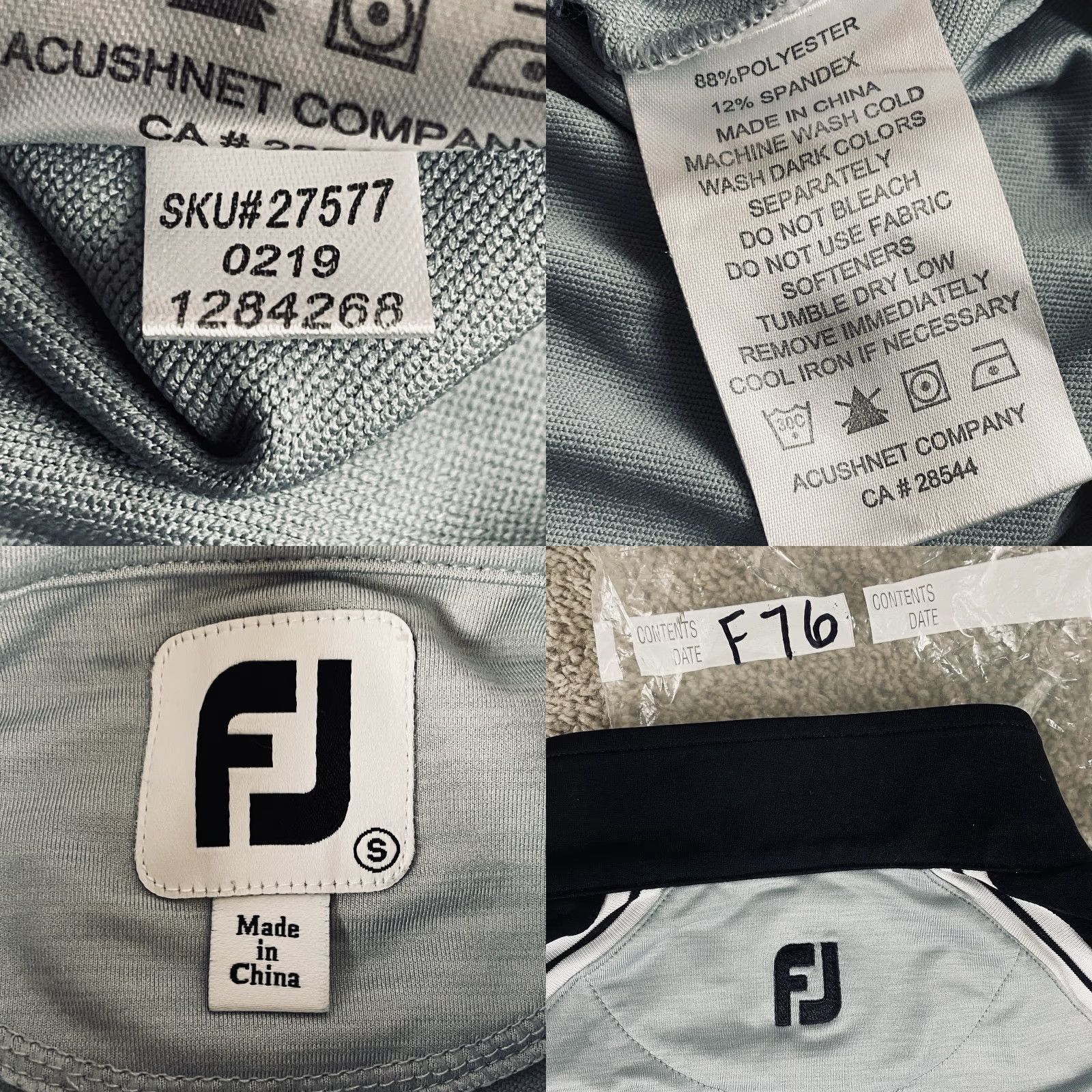 Footjoy FootJoy Shirt Womens Small FootJoy Full Zip Long Sleeve Golf Gray Black Multicolor 90s Classic Sports Womens F76 Size S / US 4 / IT 40 - 8 Thumbnail