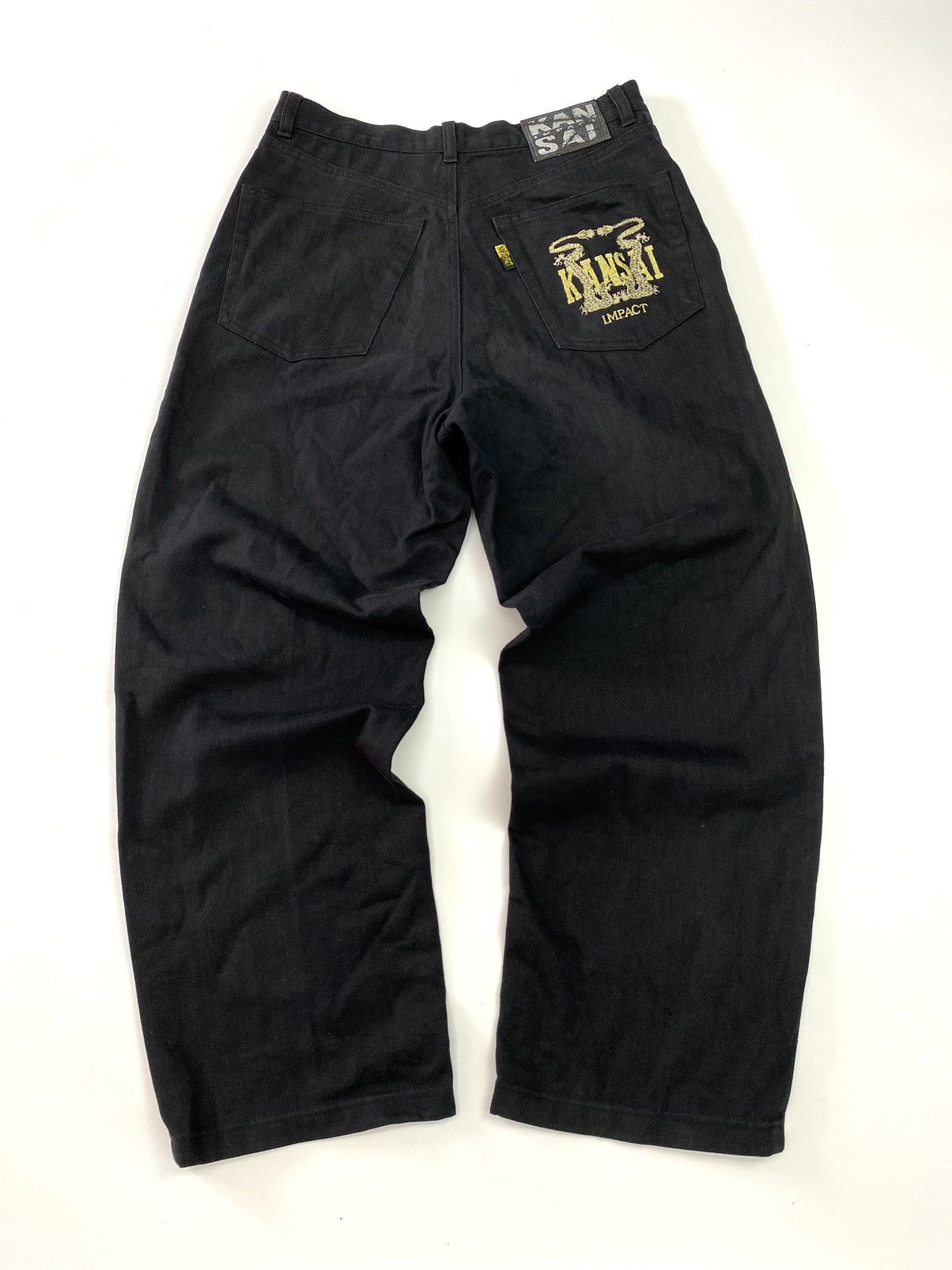 If Six Was Nine × Japanese Brand × Kansai Yamamoto Kansai impact loose baggy pant black 30x27 Size US 30 / EU 46 - 1 Thumbnail