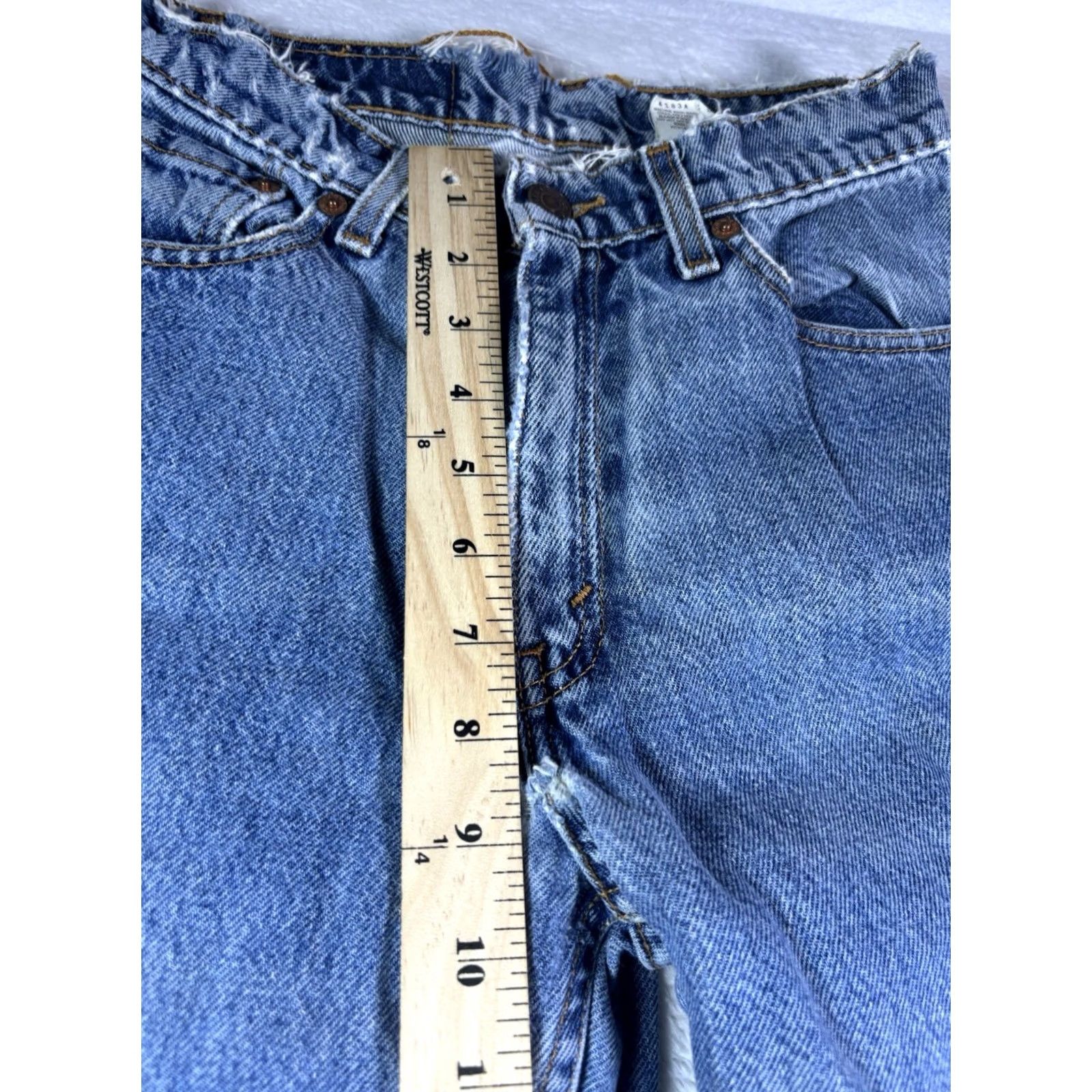 Levi's VINTAGE Levi's 512 Jeans Women Slim Fit Straight Leg Size 5 JR Distressed 5-Pocket Denim Blue Size 27" / US 4 / IT 40 - 3 Thumbnail
