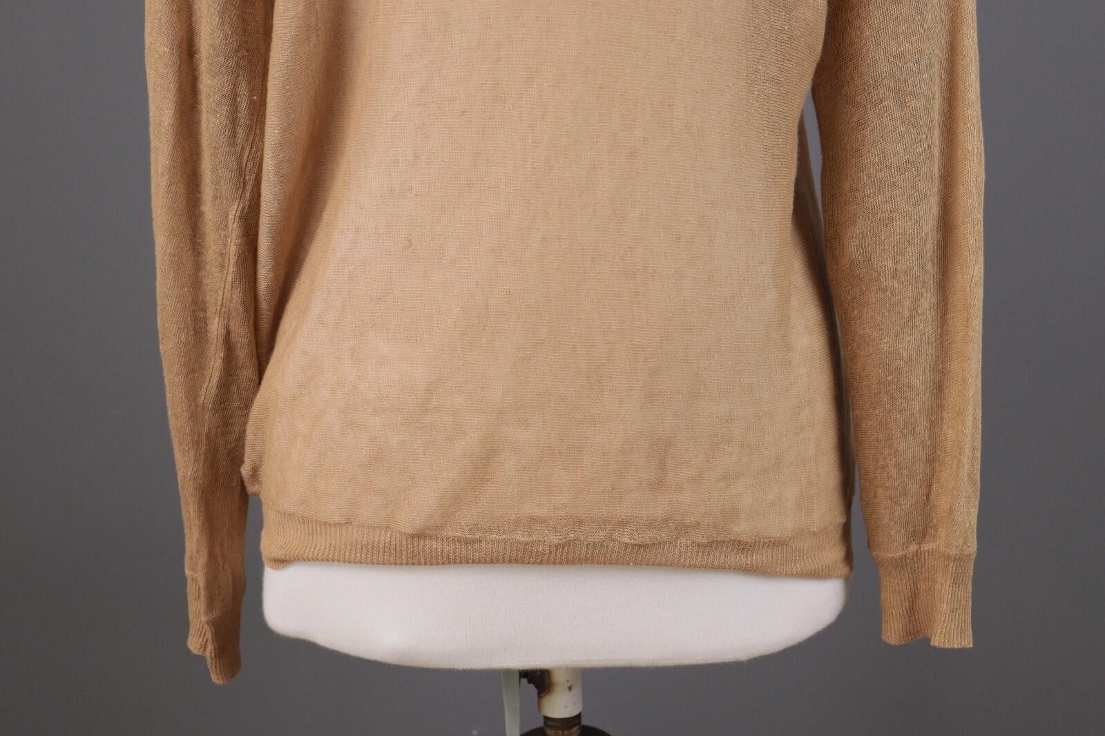 Zadig & Voltaire Zadig & Voltaire Beige Linen Henley Knit Sweater Size L Size L / US 10 / IT 46 - 10 Thumbnail