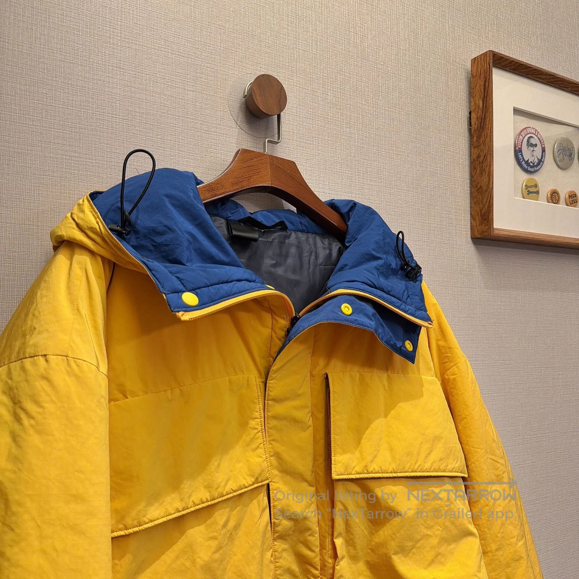 N.Hoolywood Waterproof Yellow Hooded Jacket. Size US S / EU 44-46 / 1 - 2 Thumbnail