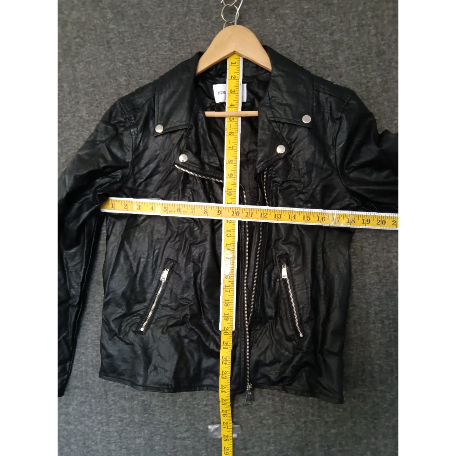 Elizabeth and James VINTAGE: Elizabeth and James Jacket Faux Leather Designer Moto Motorcycle Black S Women Size S / US 4 / IT 40 - 4 Thumbnail