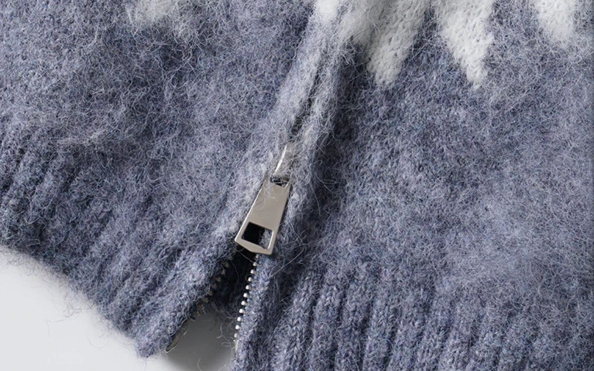 Japanese Brand Japanese Mohair Knit Zip Hoodie Size US M / EU 48-50 / 2 - 4 Thumbnail