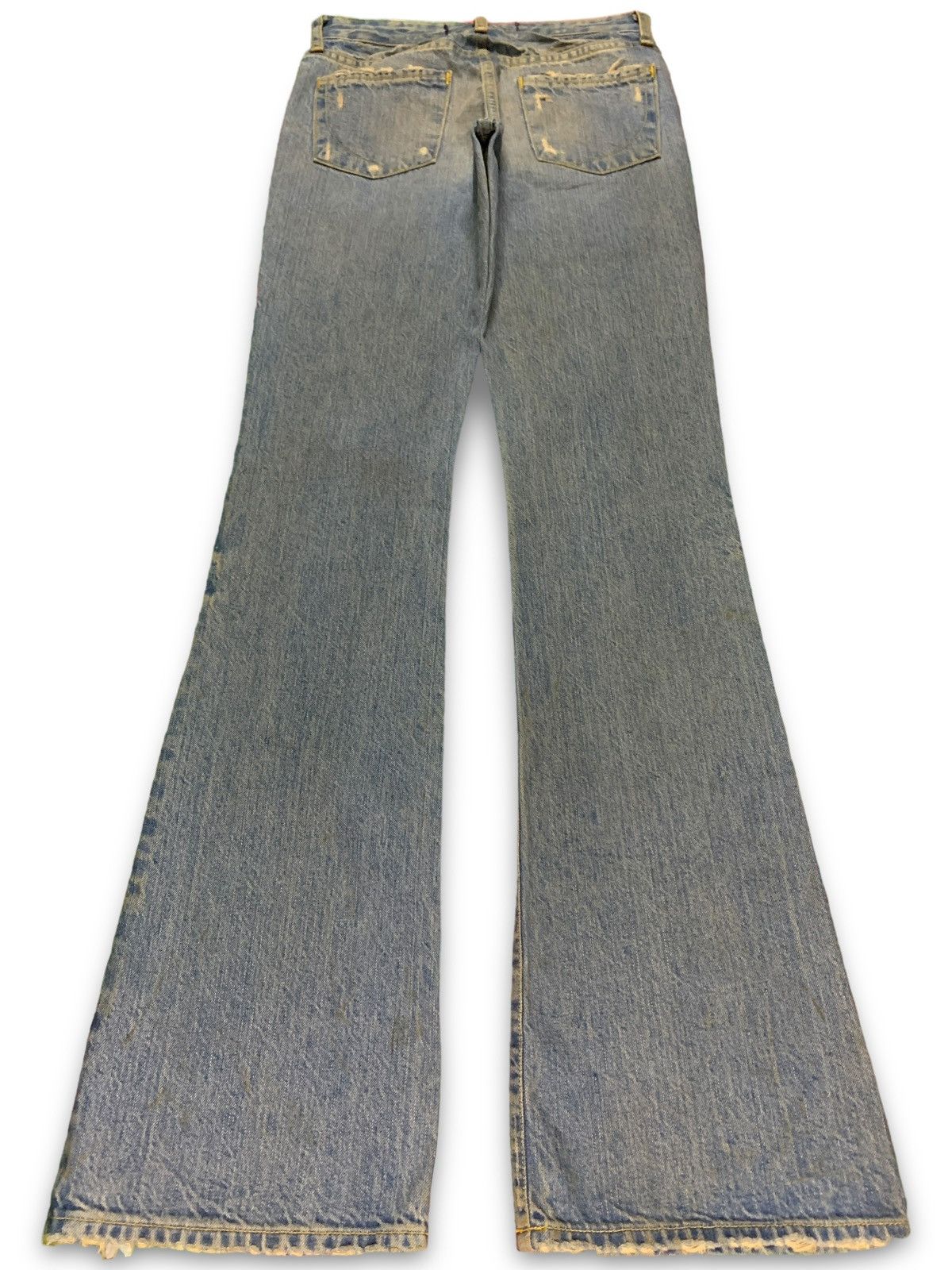 Paper Denim & Cloth Vintage USA Paper Denim & Cloth Distressed Flare Jeans Size 27" / US 4 / IT 40 - 2 Thumbnail
