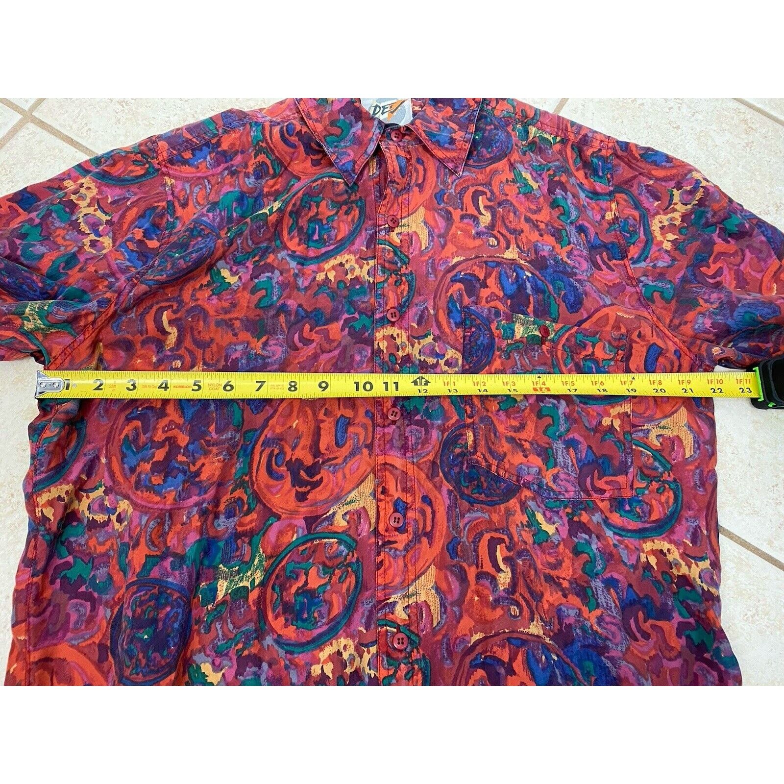 Other NWT Defy 100% Silk Abstract Short Sleeve Multicolor Shirt S Size US S / EU 44-46 / 1 - 5 Thumbnail
