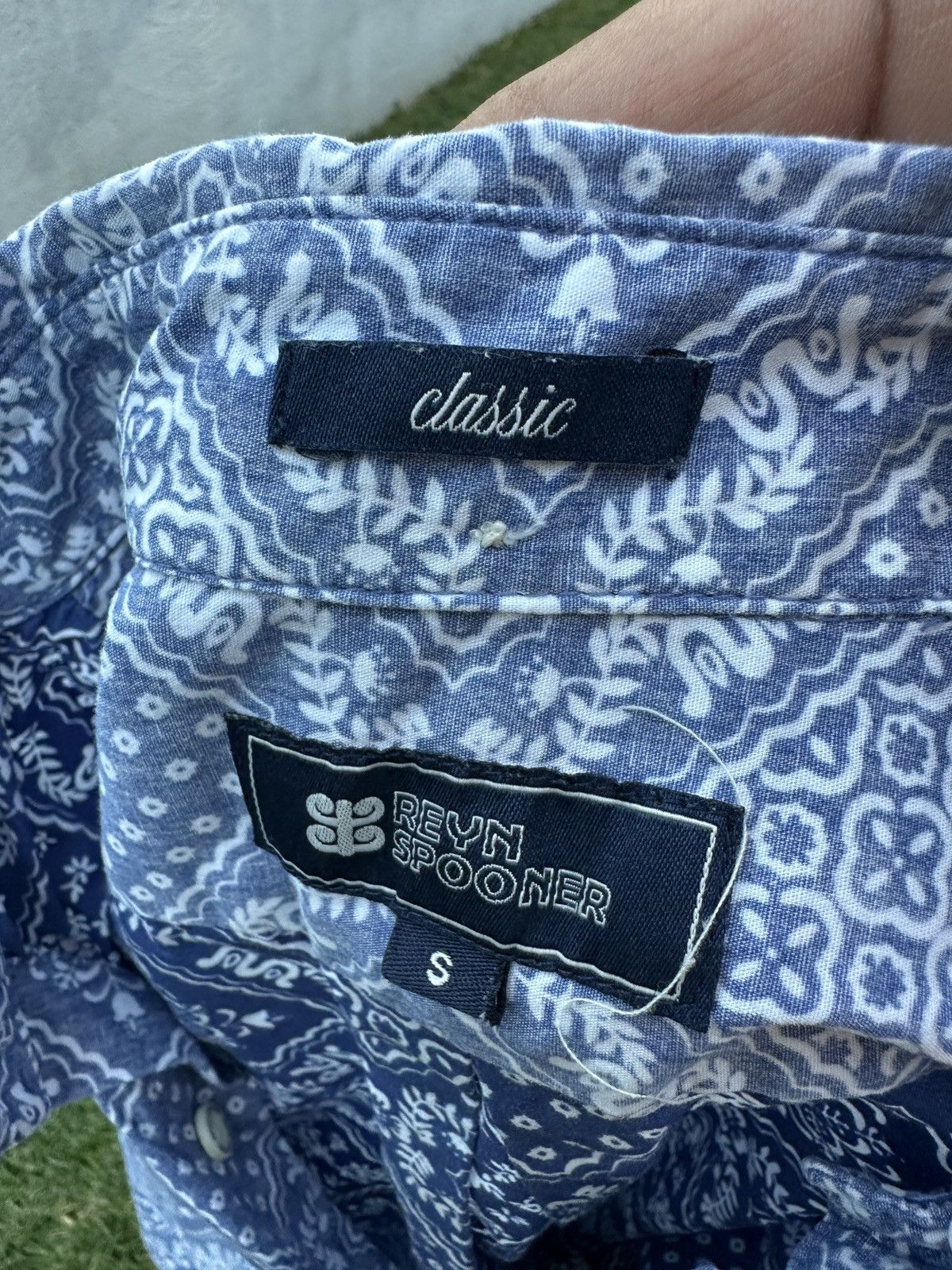 Reyn Spooner PreOwned Reyn Spooner Classic Blue Hawaiian Print Men's S Size US S / EU 44-46 / 1 - 4 Thumbnail