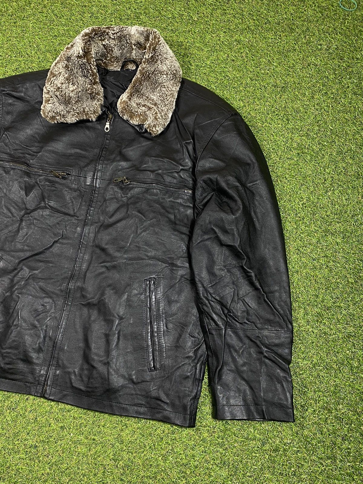 Genuine Leather × Vintage Vintage 90s Leather jacket black streetwear style Size US M / EU 48-50 / 2 - 3 Thumbnail