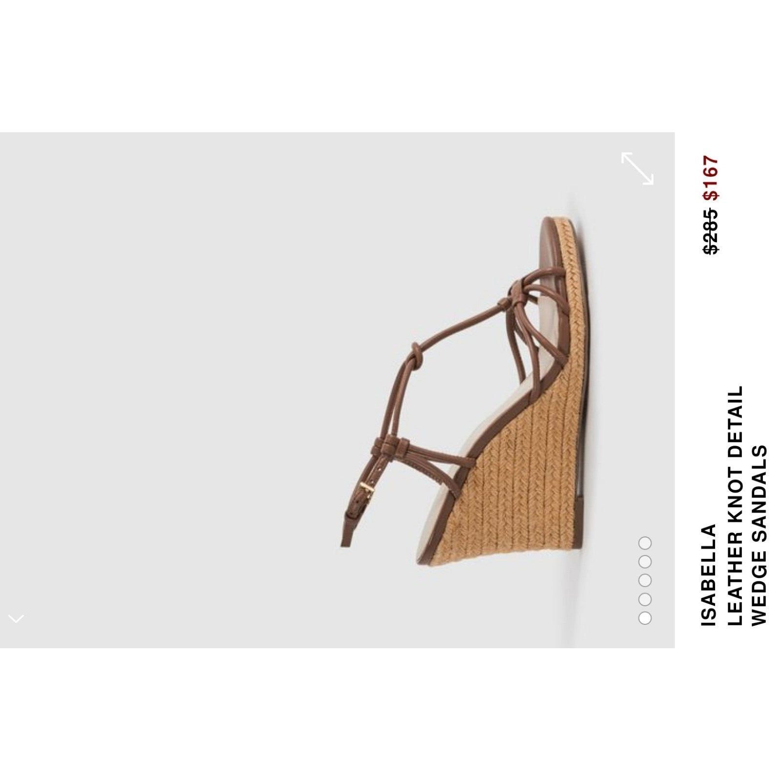 Reiss Reiss Isabella-Knot Wedge Leather Strappy Women Shoes Size US 9.5 / IT 39.5 - 1 Thumbnail