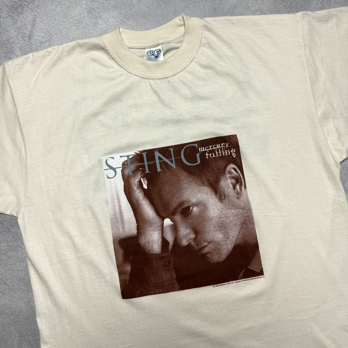 Vintage Sting Mercury Falling Tour 1996 Cotton Band T-Shirt Vintage Size US XL / EU 56 / 4 - 3 Thumbnail