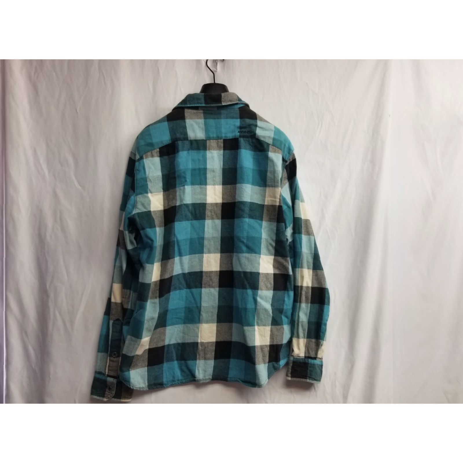ASCENO Ascend Flannel Shirt Mens Large Blue Plaid Logo Button Up Long Sleeve Size US L / EU 52-54 / 3 - 2 Thumbnail