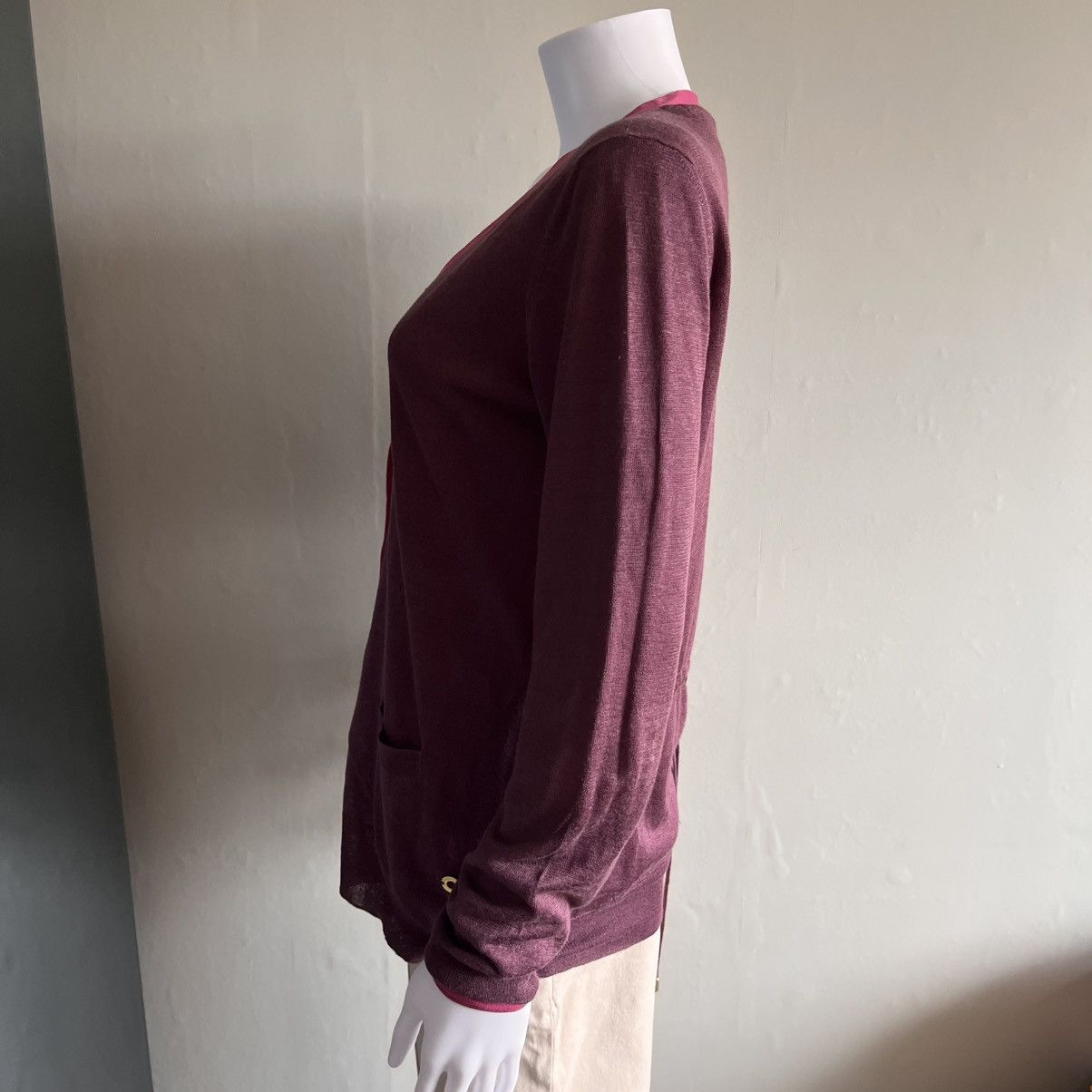Loro Piana Loro Piana Flax & Silk Double Layered Pink Cardigan Size S / US 4 / IT 40 - 10 Thumbnail