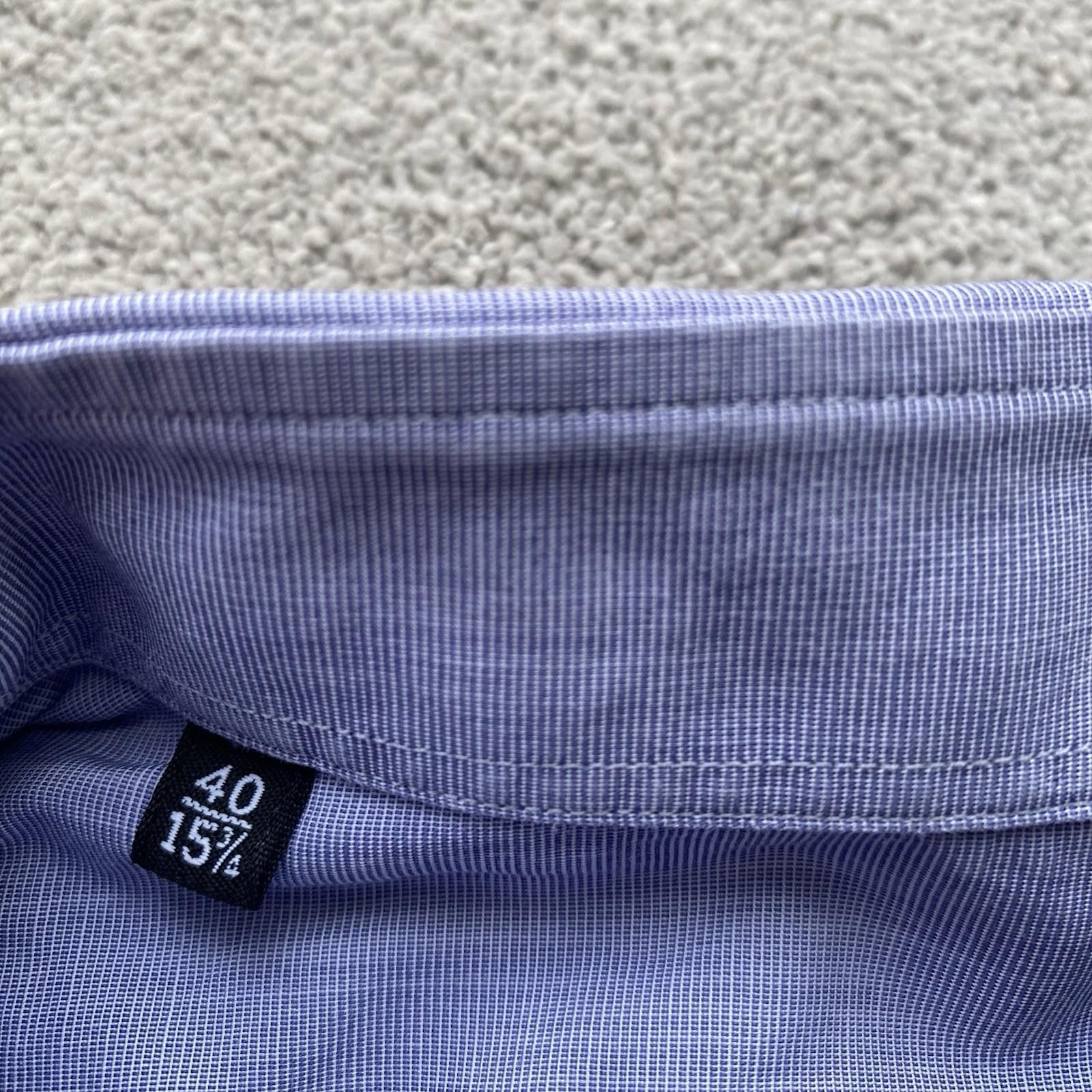 Gucci Gucci Men’s Button Up Shirt Blue Size 40/15.75 Size US M / EU 48-50 / 2 - 7 Thumbnail