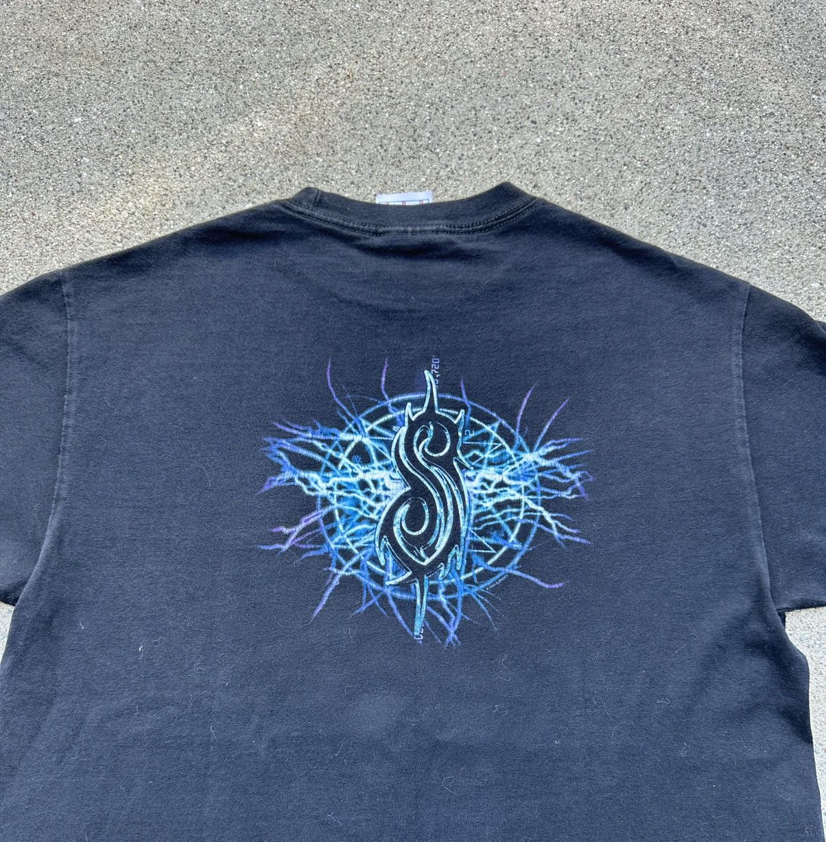 Vintage Slipknot y2k blue lightning t shirt Size US M / EU 48-50 / 2 - 4 Thumbnail