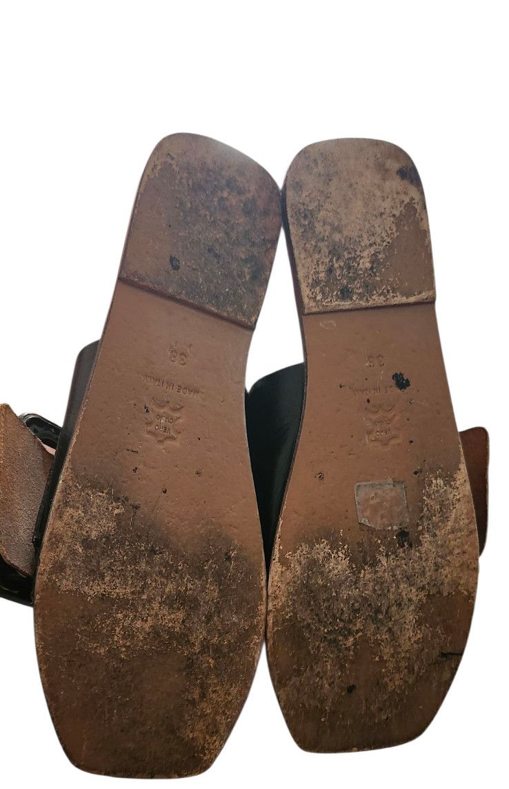 ATP Atelier ATP ATELIER Women's Ceci flat Sandals Black Size US 7.5 / IT 37.5 - 9 Thumbnail