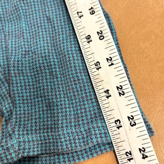 Vintage Woolrich Womens Pullover Top Long Sleeve Mock Neck Teal Houndstooth Size XXL Size XXL / US 16-18 / IT 52-54 - 7 Thumbnail