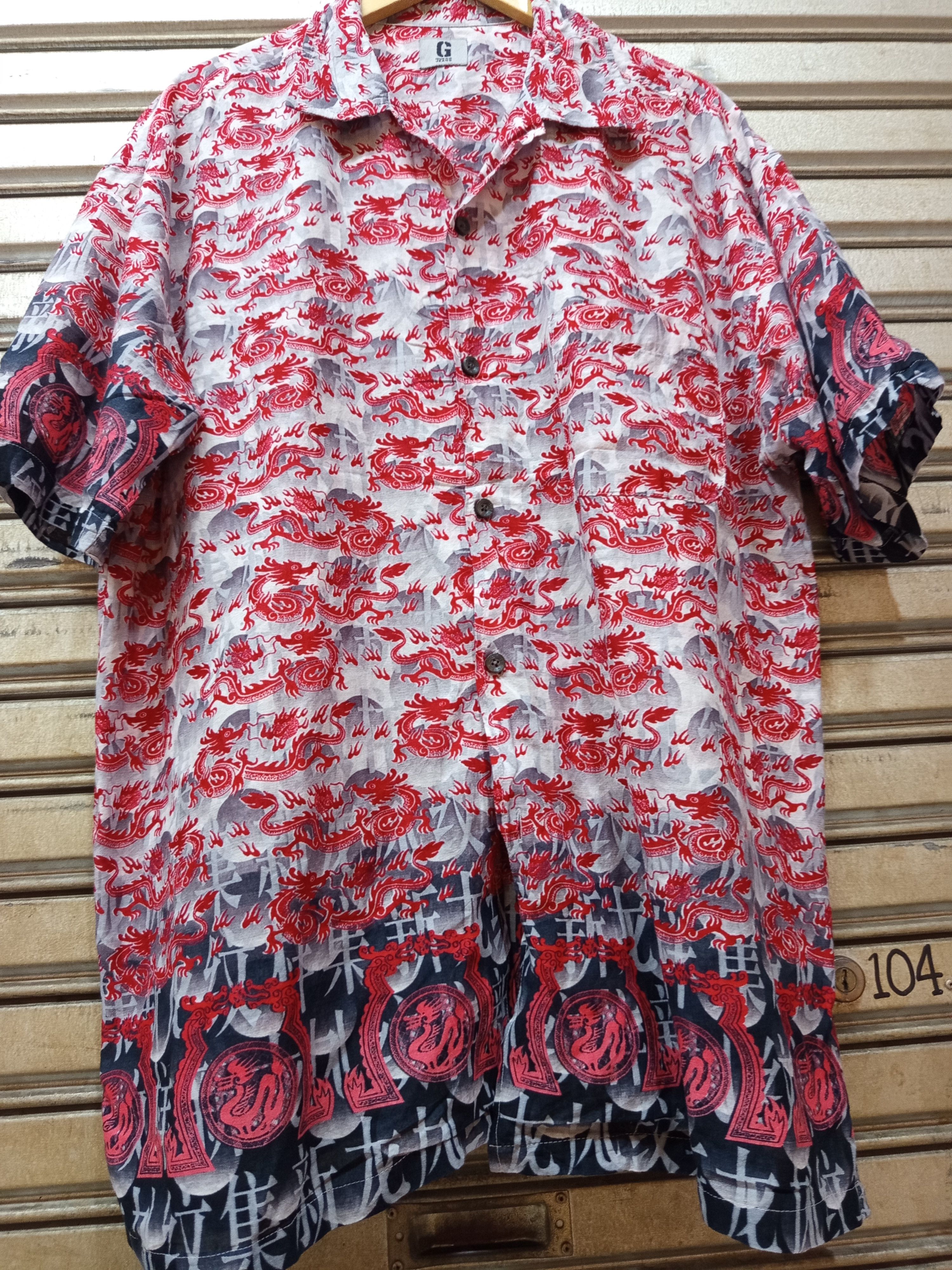 Guess Vintage Guess Jeans Dragon All Over Print Shirt Y2K Size US XL / EU 56 / 4 - 5 Thumbnail