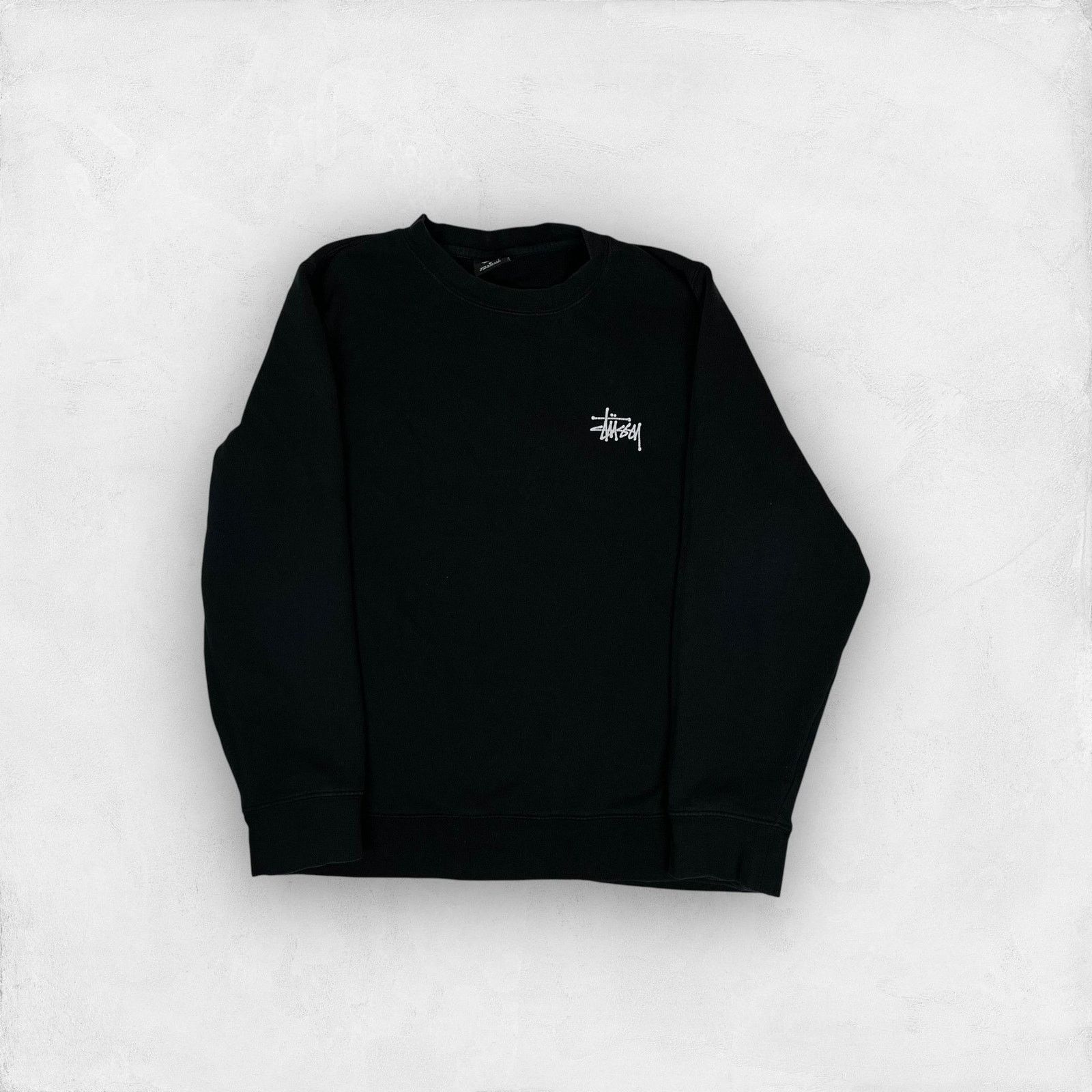 Stussy Stussy Men Black Cotton Crew Neck Pullover Sweatshirt Medium Size US M / EU 48-50 / 2 - 3 Thumbnail