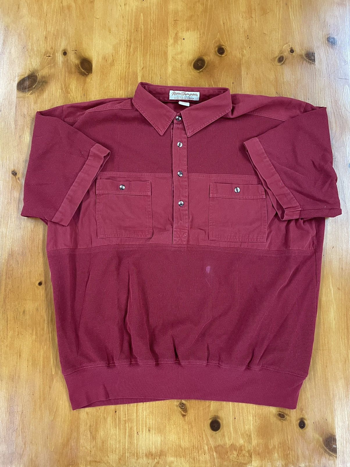 Vintage Vintage 1990s Red Italian Wiseguy Rugby Shirt Size US XXL / EU 58 / 5 - 1 Thumbnail
