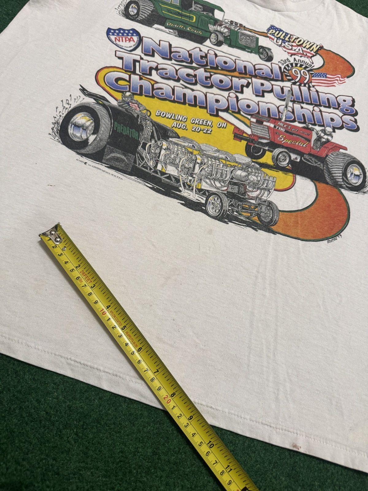 Vintage Tractor Pulling Championship 90s Nationals 23x28 T Shirt Size US XL / EU 56 / 4 - 9 Thumbnail