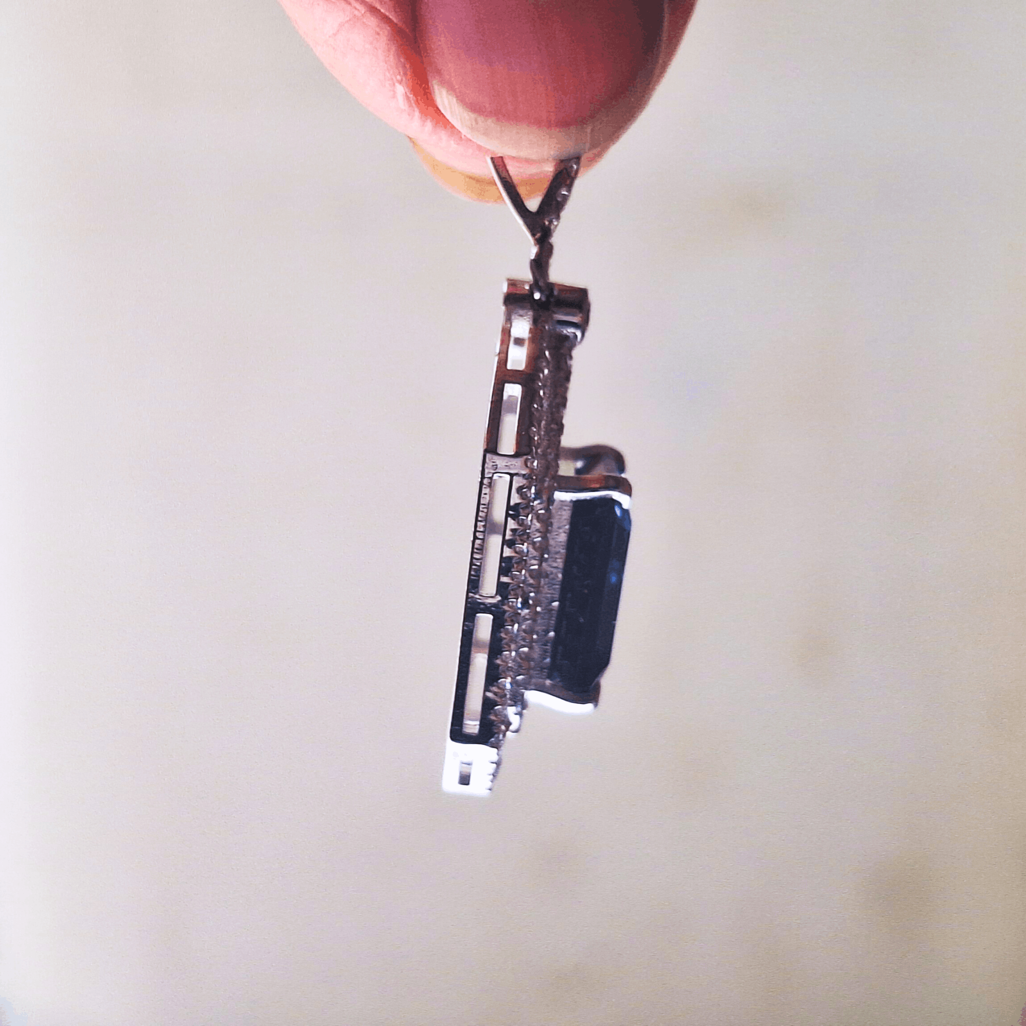 Other Blue Sapphire And Moissanite 925 Silver Charm pendant Size ONE SIZE - 3 Thumbnail