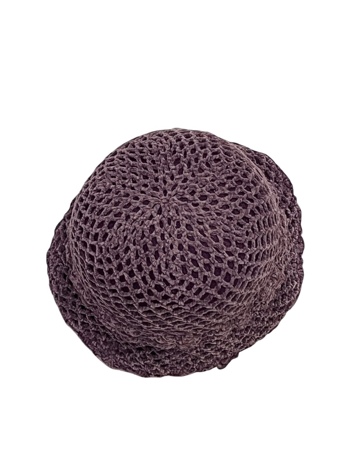 Japanese Brand Vintage Namiki Design Crochet Knit Velvet Bucket Hat Size ONE SIZE - 4 Thumbnail