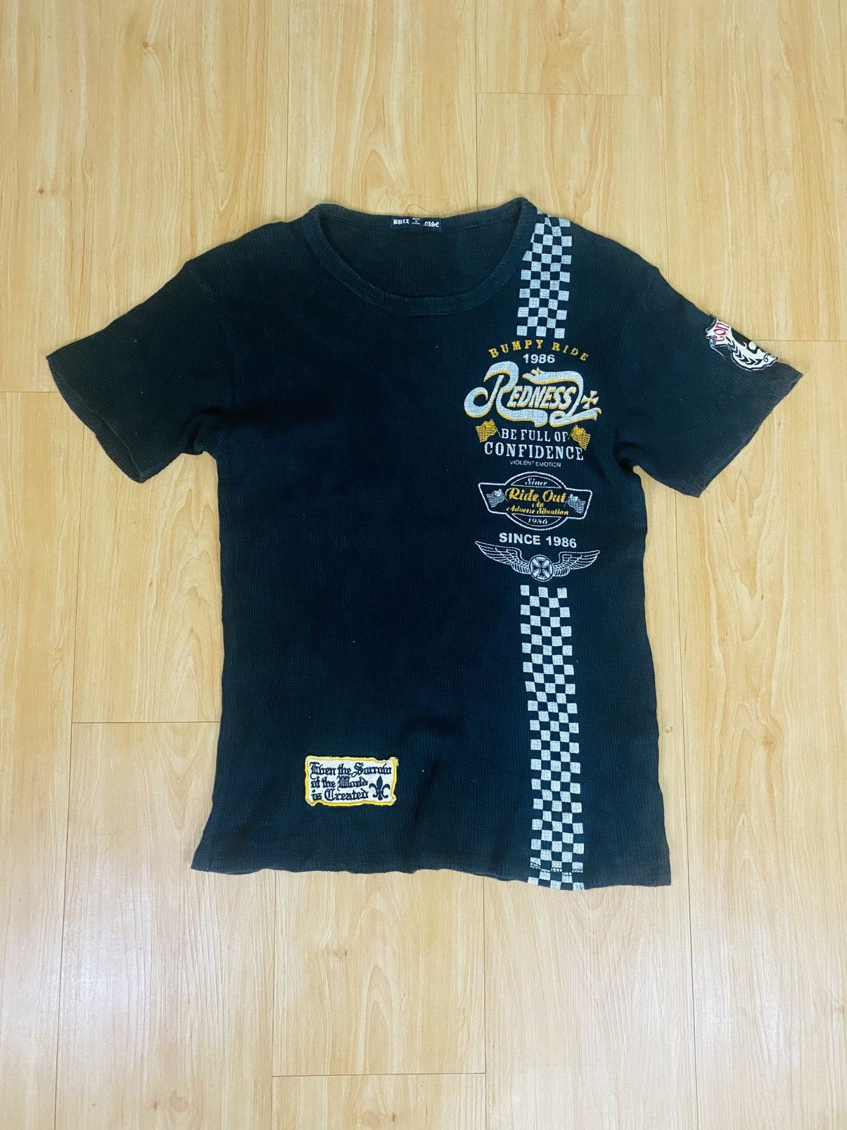 Bullet Noise Vtg Bullet Noise Waffle Racing Tee Y2K Japanese Streetwear Size US L / EU 52-54 / 3 - 2 Thumbnail