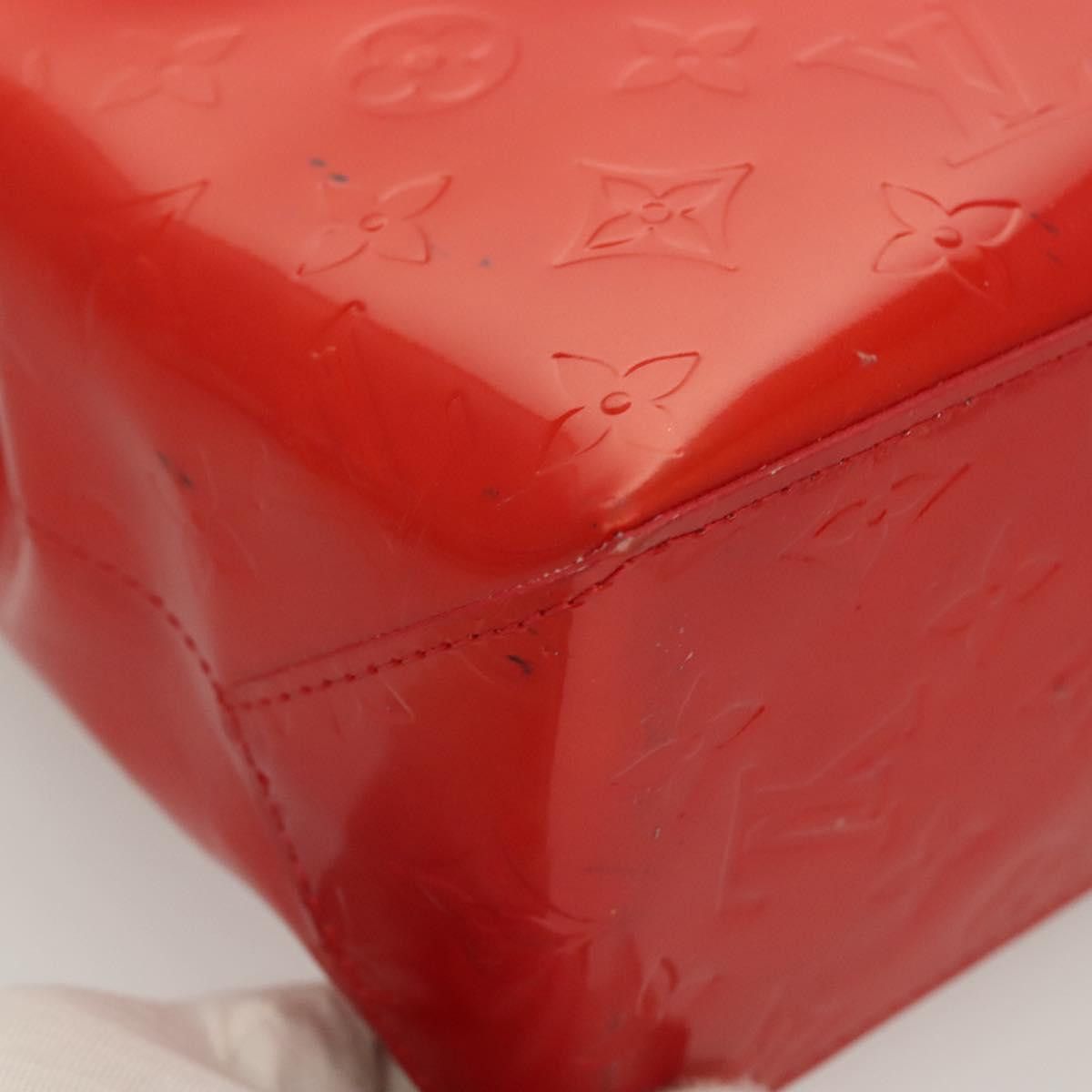 Louis Vuitton LOUIS VUITTON Monogram Vernis Reade PM Hand Bag Red Rouge Size ONE SIZE - 11 Thumbnail