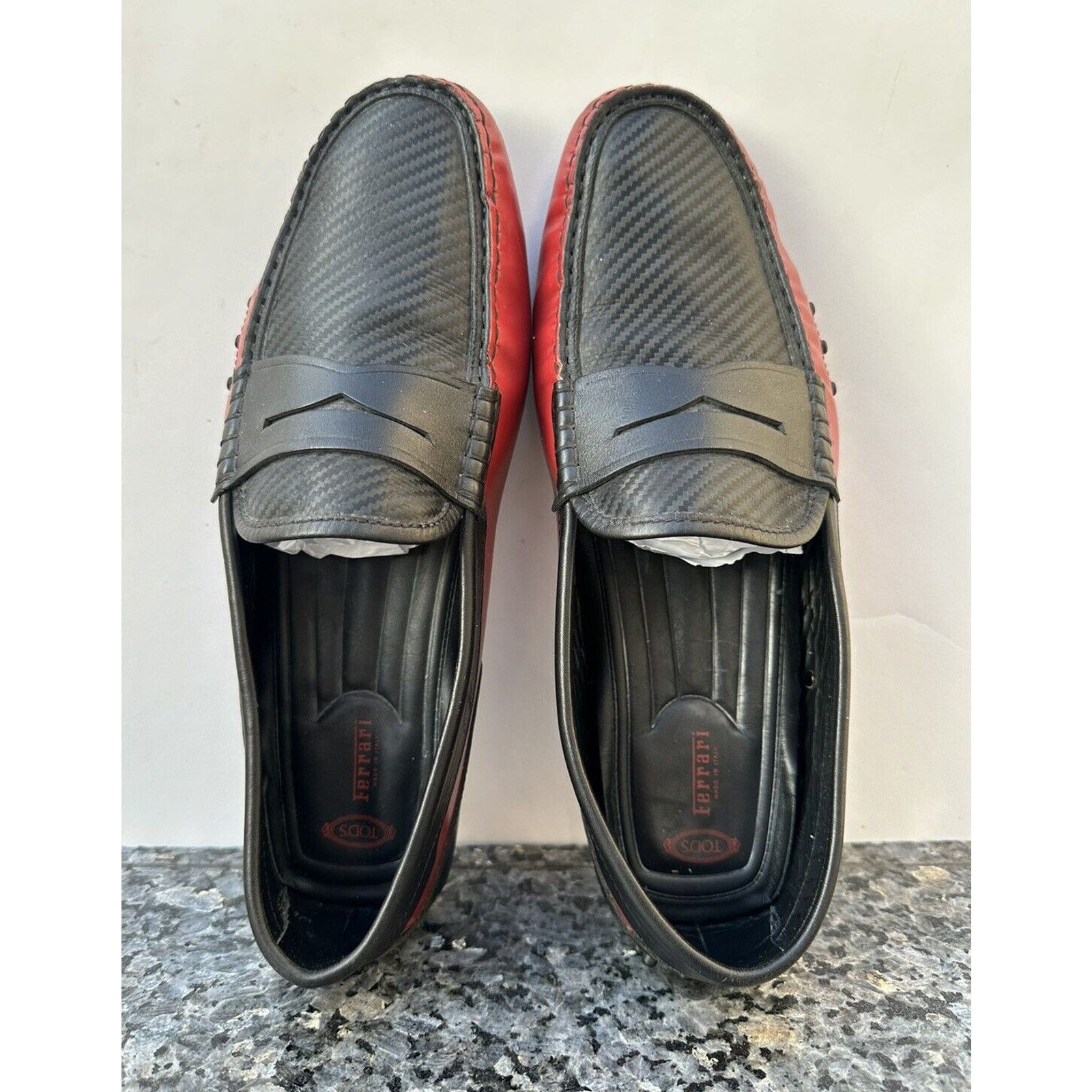 Tod's Tod's Ferrari Red BlackSlip On Driving Casual Loafers sz 9 Size US 9 / EU 42 - 3 Thumbnail