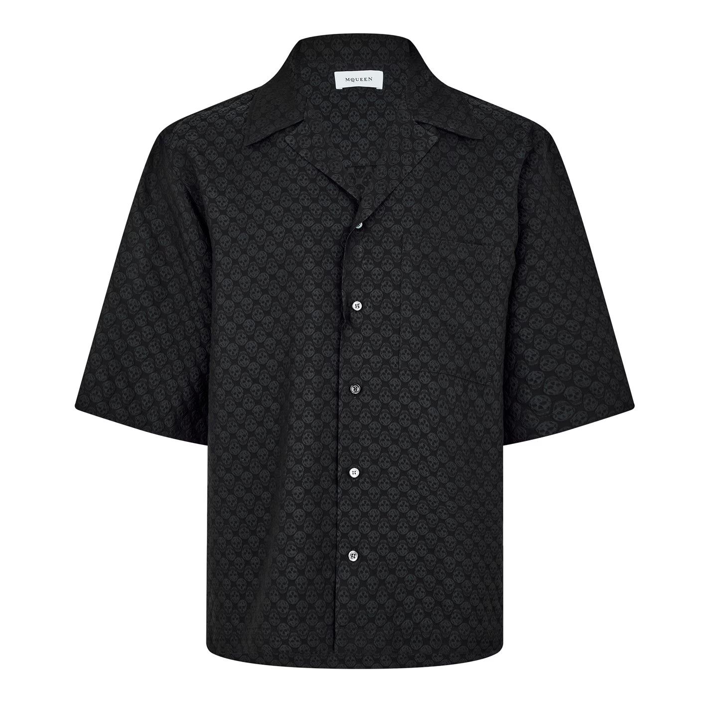 Alexander McQueen o1g2r1mq0326 Bowling Shirt in Black Size US L / EU 52-54 / 3 - 1 Thumbnail