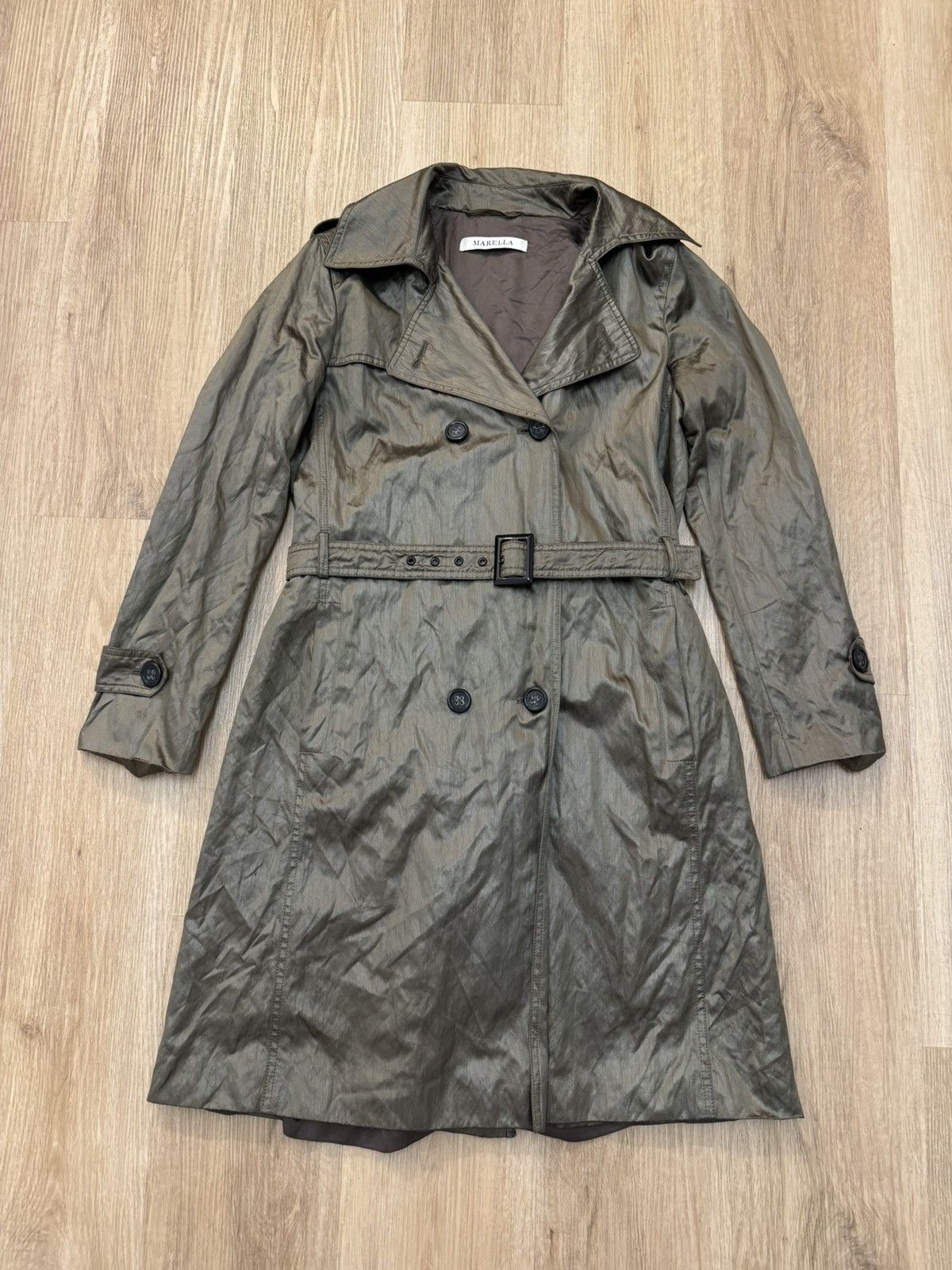Marella Marella Double Breasted Trench Coat Belt M Size M / US 6-8 / IT 42-44 - 1 Thumbnail