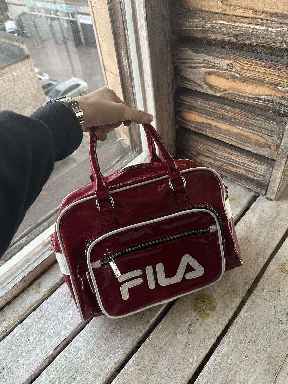 Fila 🚨Y2K AVANT-GARDE FILA 🚨mesh RED Japan style hand bag 90s Size ONE SIZE - 1 Thumbnail