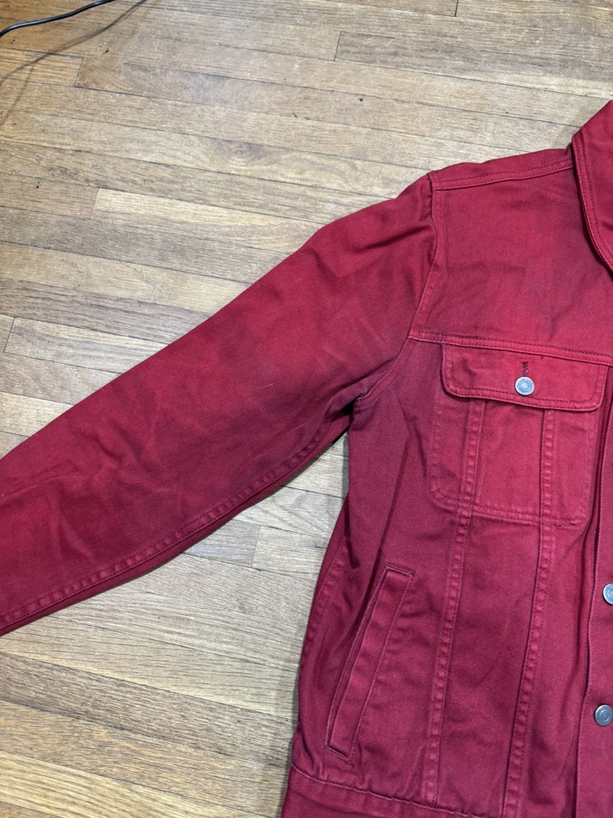 Vintage Vintage Red Denim Jacket Size US XL / EU 56 / 4 - 5 Thumbnail