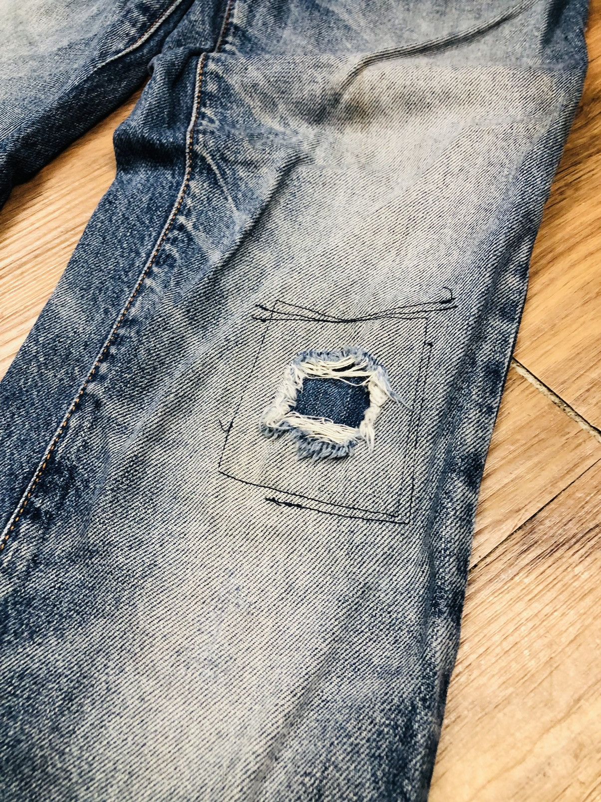 Japanese Brand Boss Orange Distressed Jeans (33) Size US 30 / EU 46 - 11 Thumbnail
