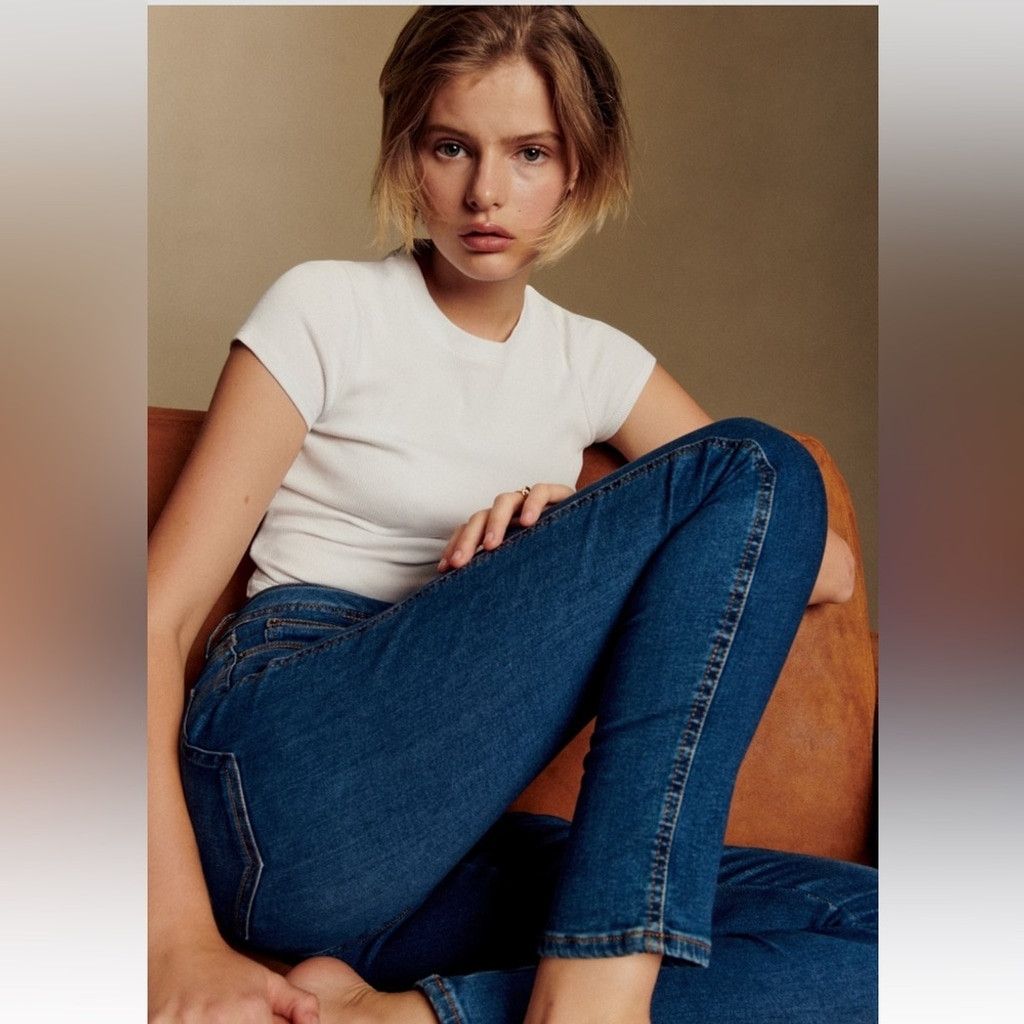 Sezane Sezane Paris Slim Parfait Dark Rinse Jeans Size 28 Size 28" / US 6 / IT 42 - 2 Thumbnail