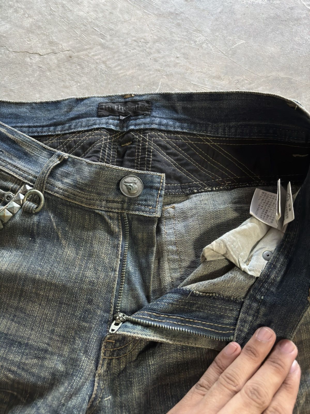 Japanese Brand IN THE ATTIC distressed dirty rusty mud japanese punk grunge Size US 31 - 4 Thumbnail