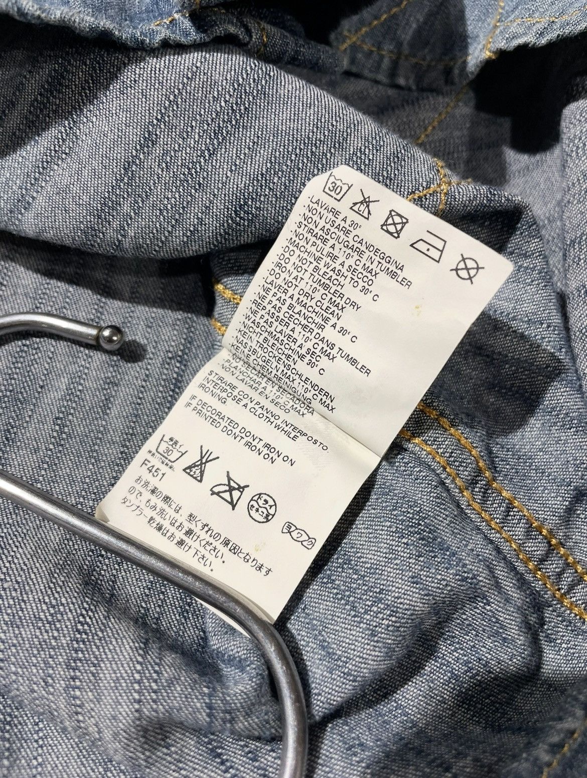 Dsquared2 Rare DSQUARED Denim Shirt Distressed Bleached Argyle Pattern Size M / US 6-8 / IT 42-44 - 13 Thumbnail