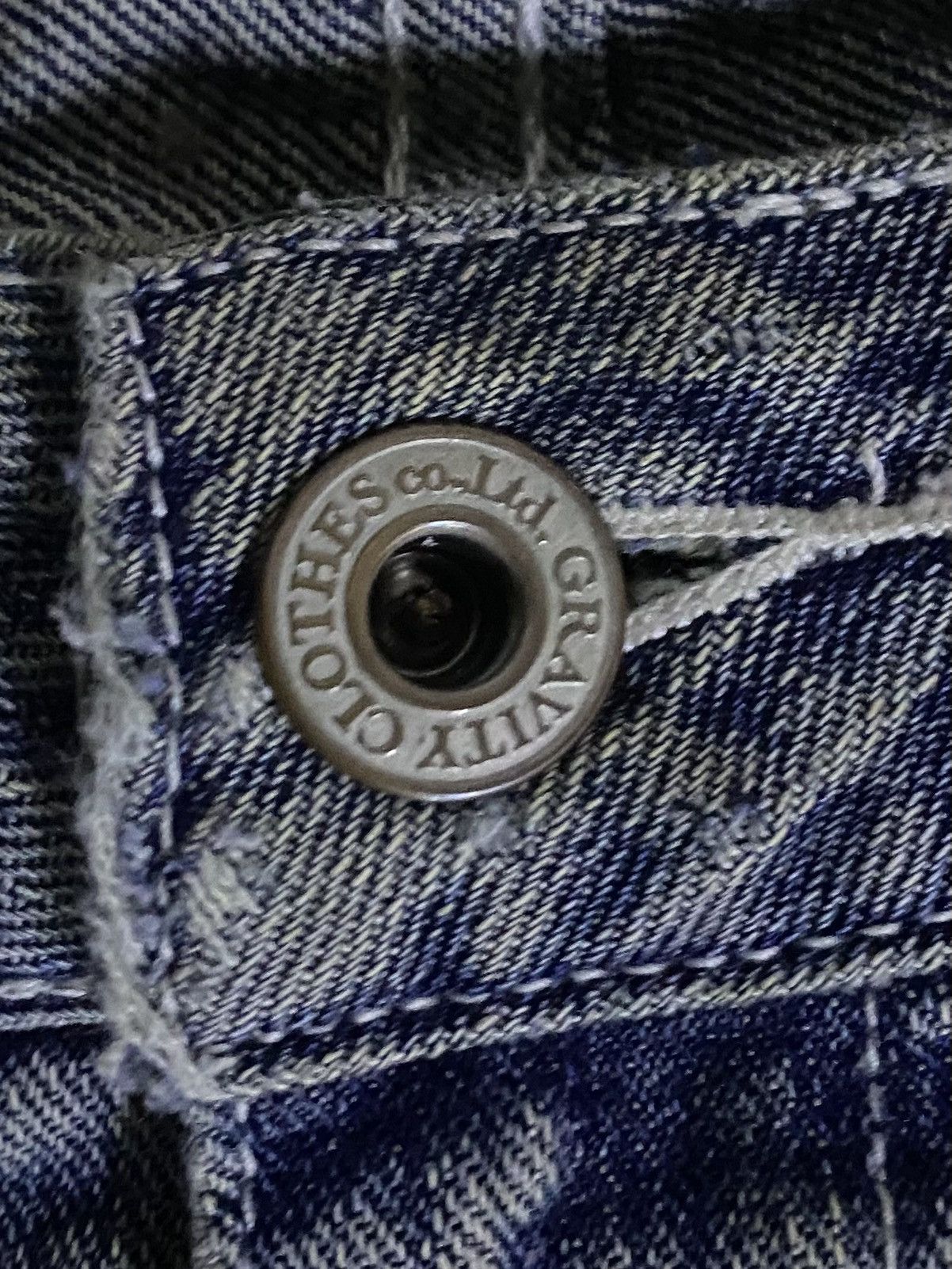 If Six Was Nine × Japanese Brand × Le Grande Bleu (L.G.B.) Japanese Brand RHYME Distressed Denim Pant Size US 33 - 12 Thumbnail