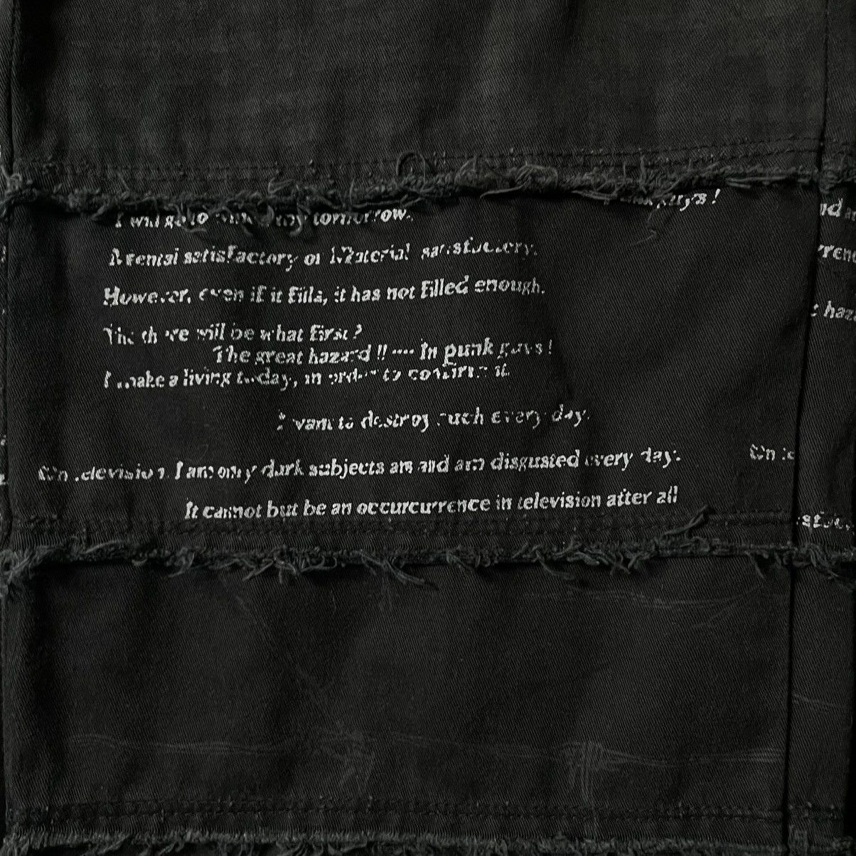 If Six Was Nine × Japanese Brand × Yasuyuki Ishii 🇯🇵☠️ MAD PUNK WORDING PATCHES SEDITIONARIES PUNK GOTHIC PANTS Size US 29 - 17 Thumbnail