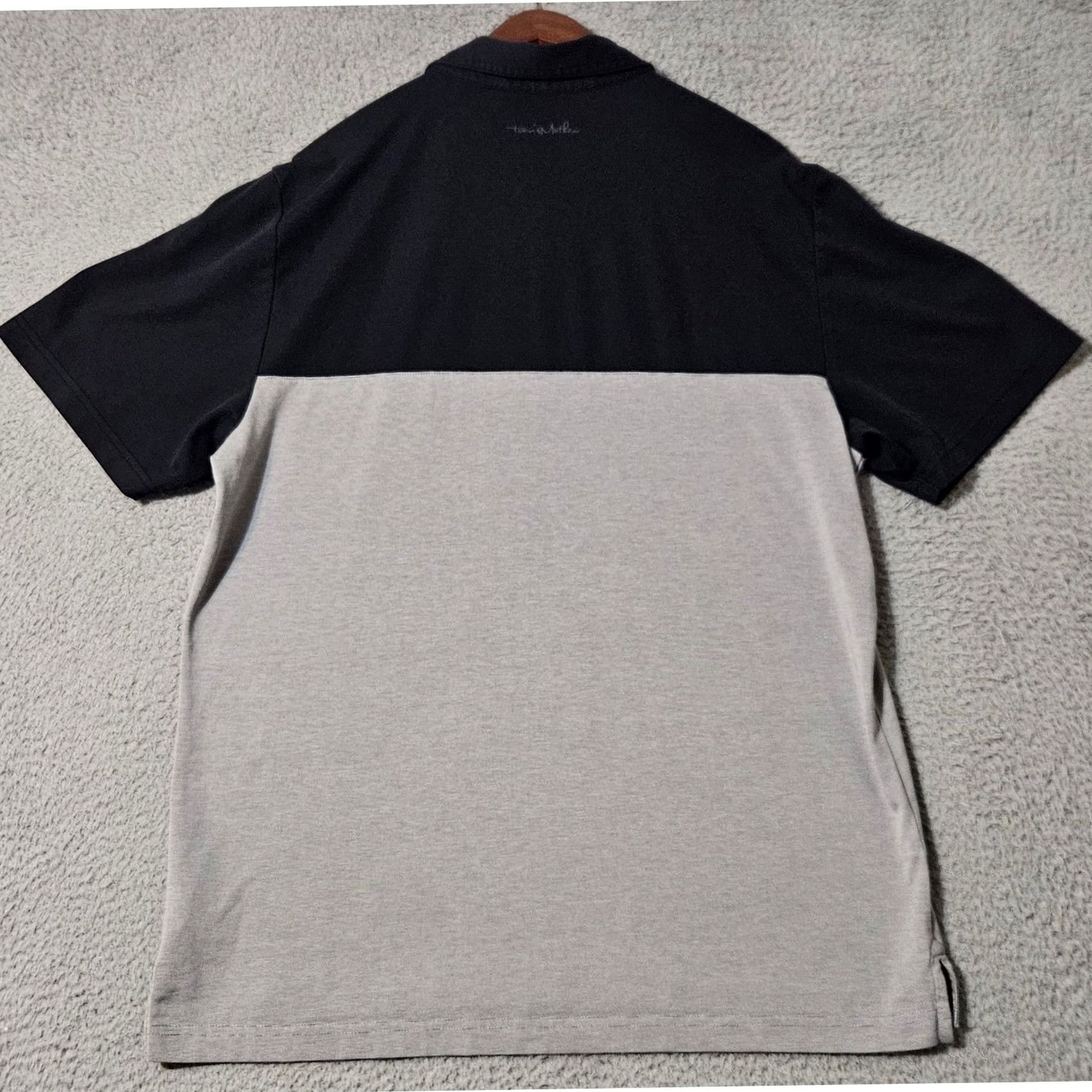 TravisMathew Travis Mathew Polo Shirt Men's Black Gray XL Pima Cotton Blend Size US XL / EU 56 / 4 - 2 Thumbnail